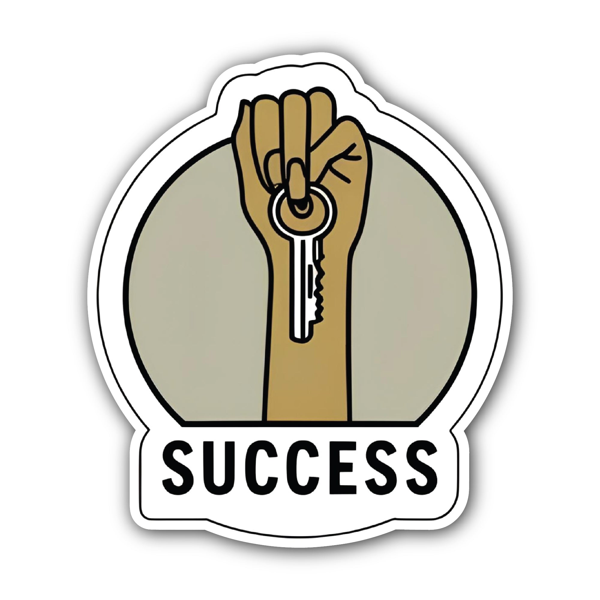Success Sticker, Waterproof Vinyl Decal Sticker Indoor Or Outdoor 2 (Pieces) 3" and 5"