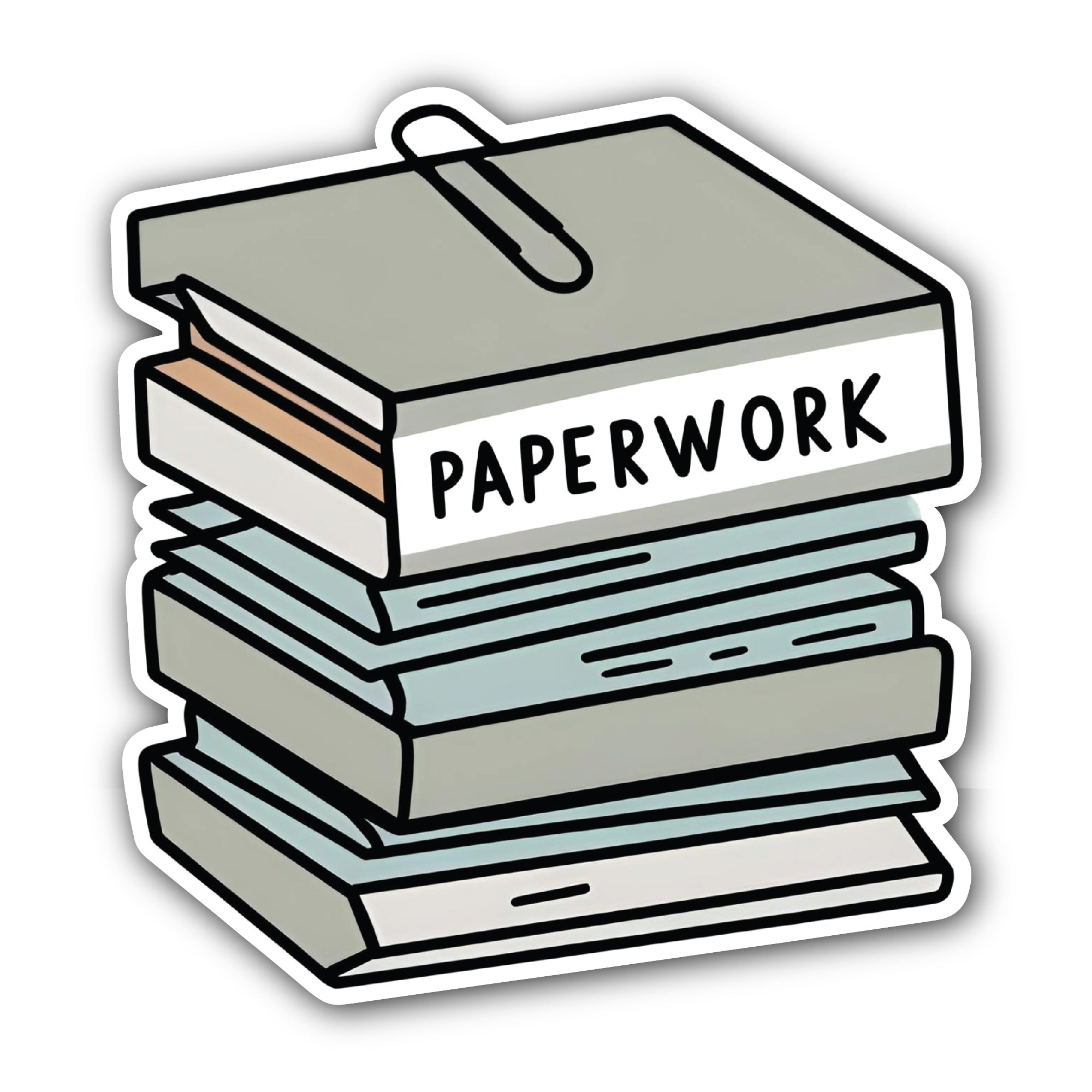 Paperwork Sticker, Waterproof Vinyl Decal Sticker Indoor Or Outdoor 2 (Pieces) 3" and 5"