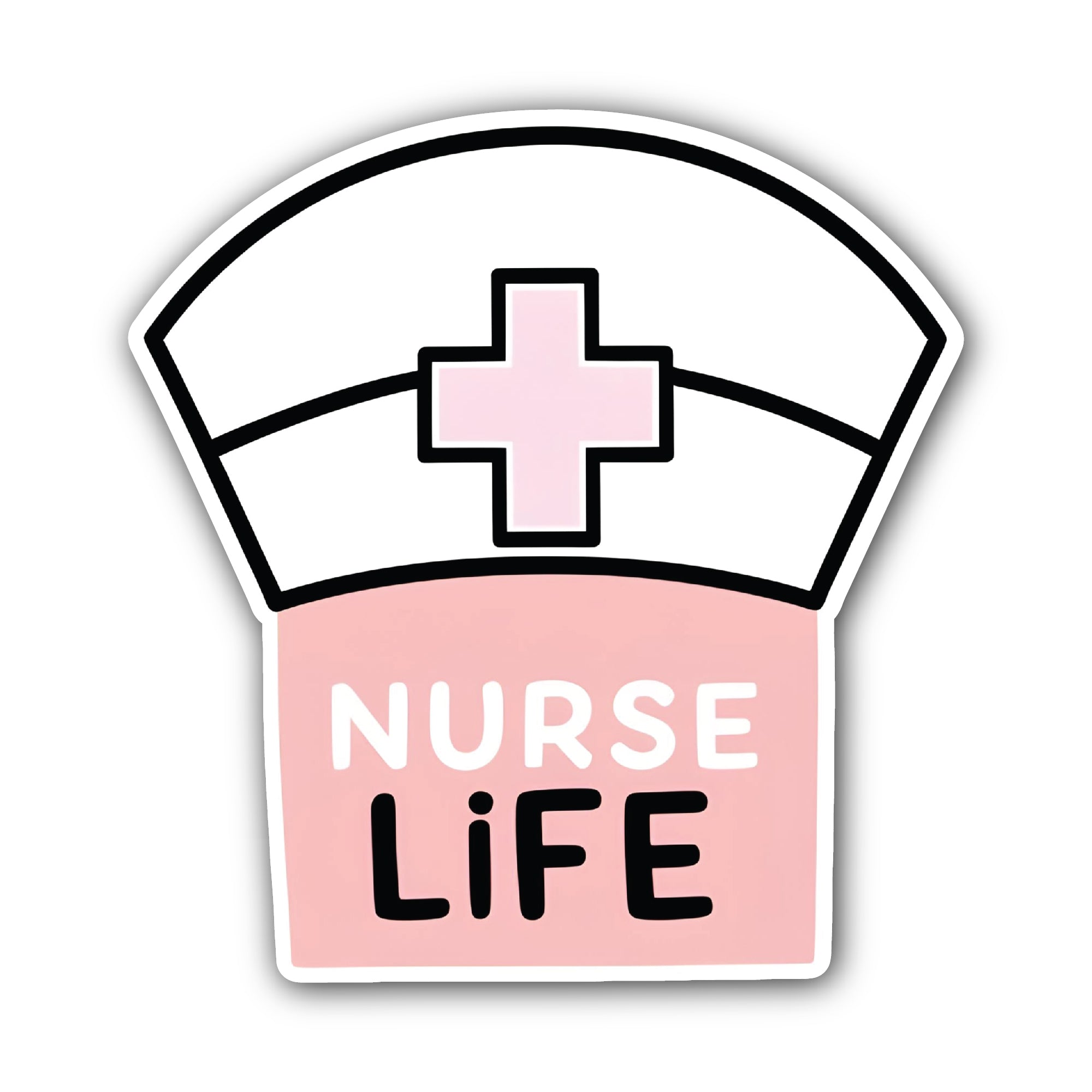 Nurse Life Sticker, Waterproof Vinyl Decal Sticker Indoor Or Outdoor 2 (Pieces) 3" and 5"