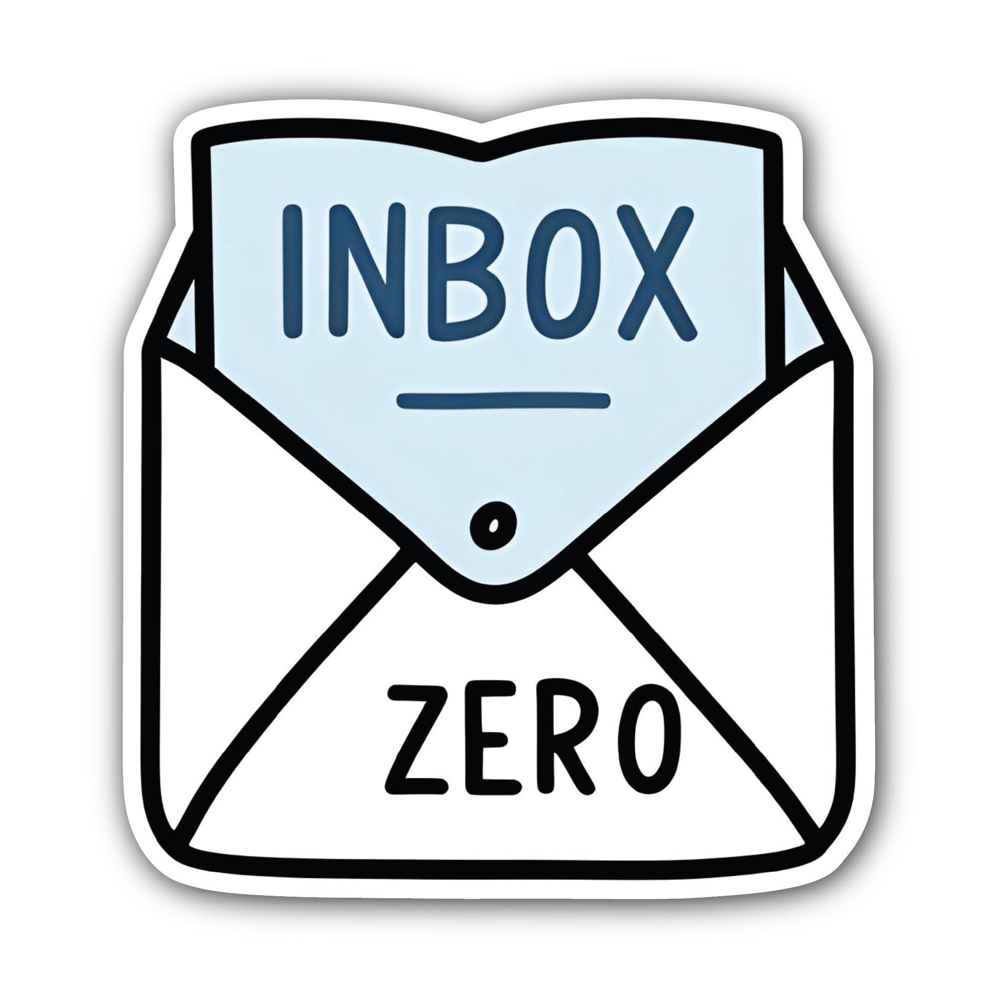 Inbox Zero Sticker, Waterproof Vinyl Decal Sticker Indoor Or Outdoor 2 (Pieces) 3" and 5"
