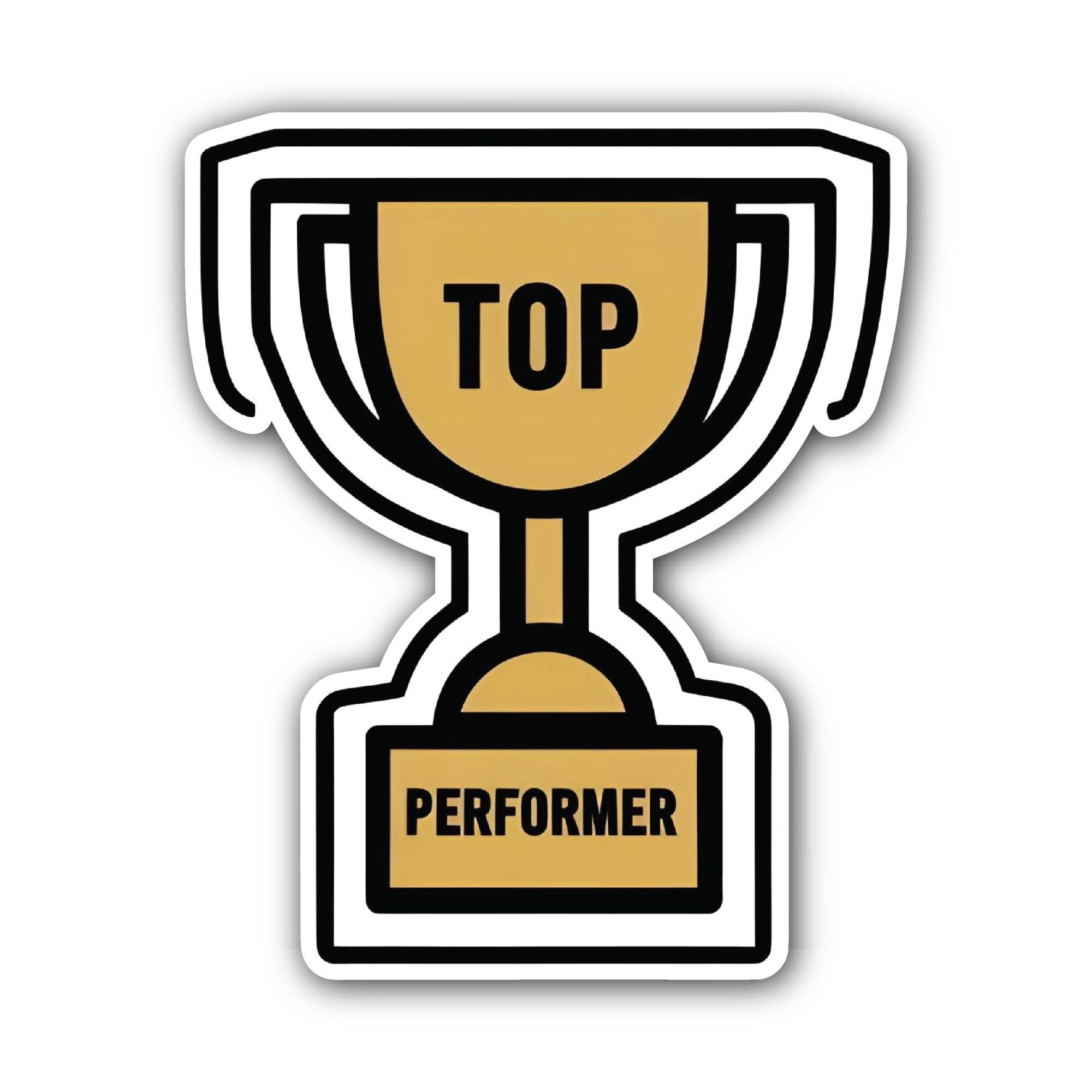 Top Performer Sticker, Waterproof Vinyl Decal Sticker Indoor Or Outdoor 2 (Pieces) 3" and 5"