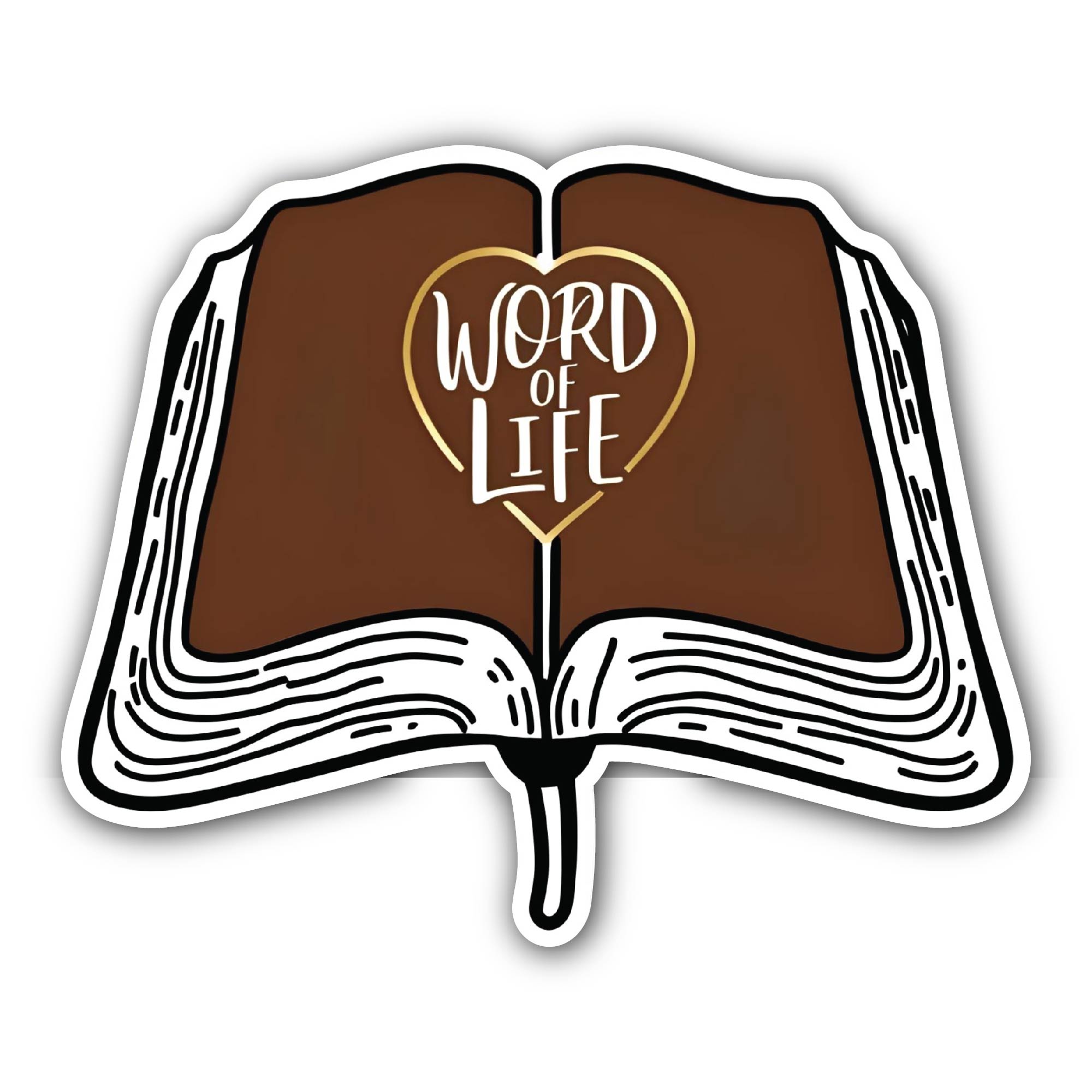 Word of Life Sticker, Waterproof Vinyl Decal Sticker Indoor Or Outdoor 2 (Pieces) 3" and 5"