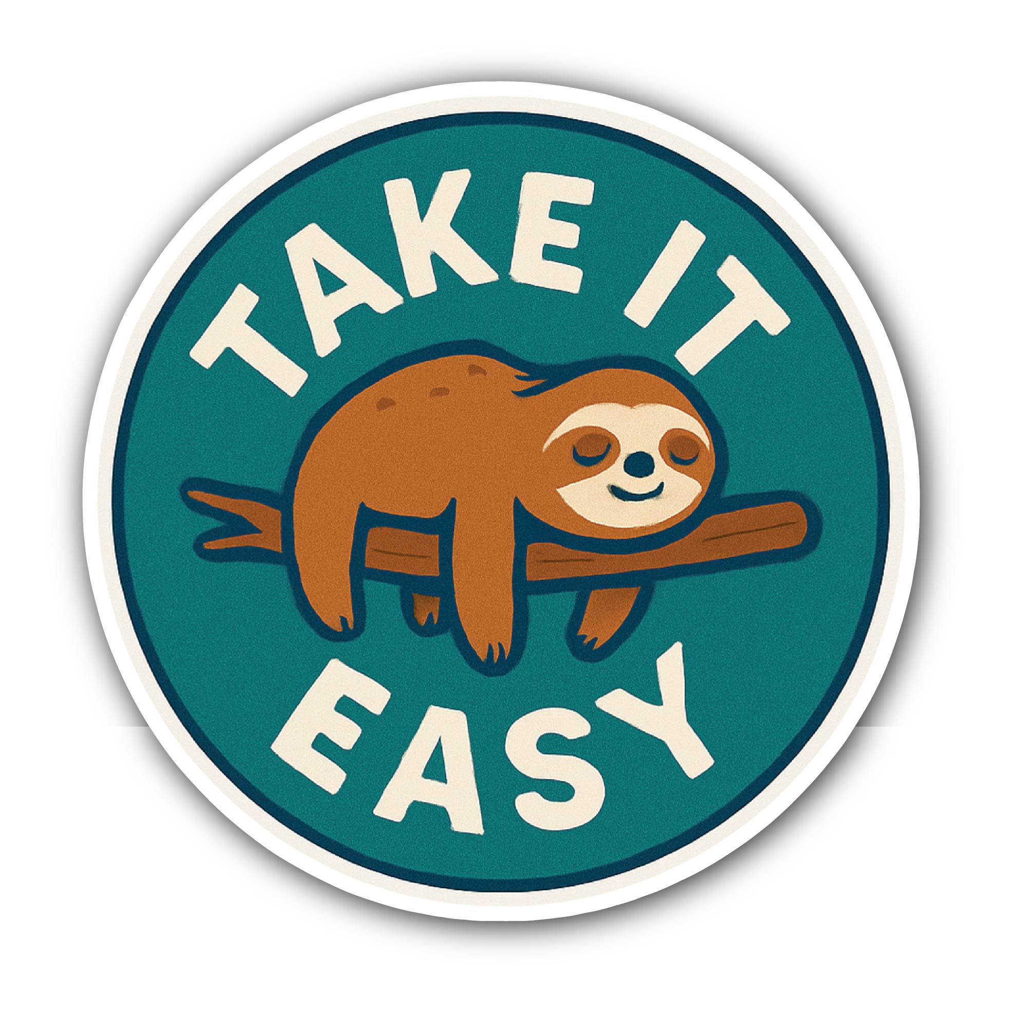 Take It Easy Sticker, Waterproof Vinyl Decal Sticker Indoor Or Outdoor 2 (Pieces) 3" and 5"