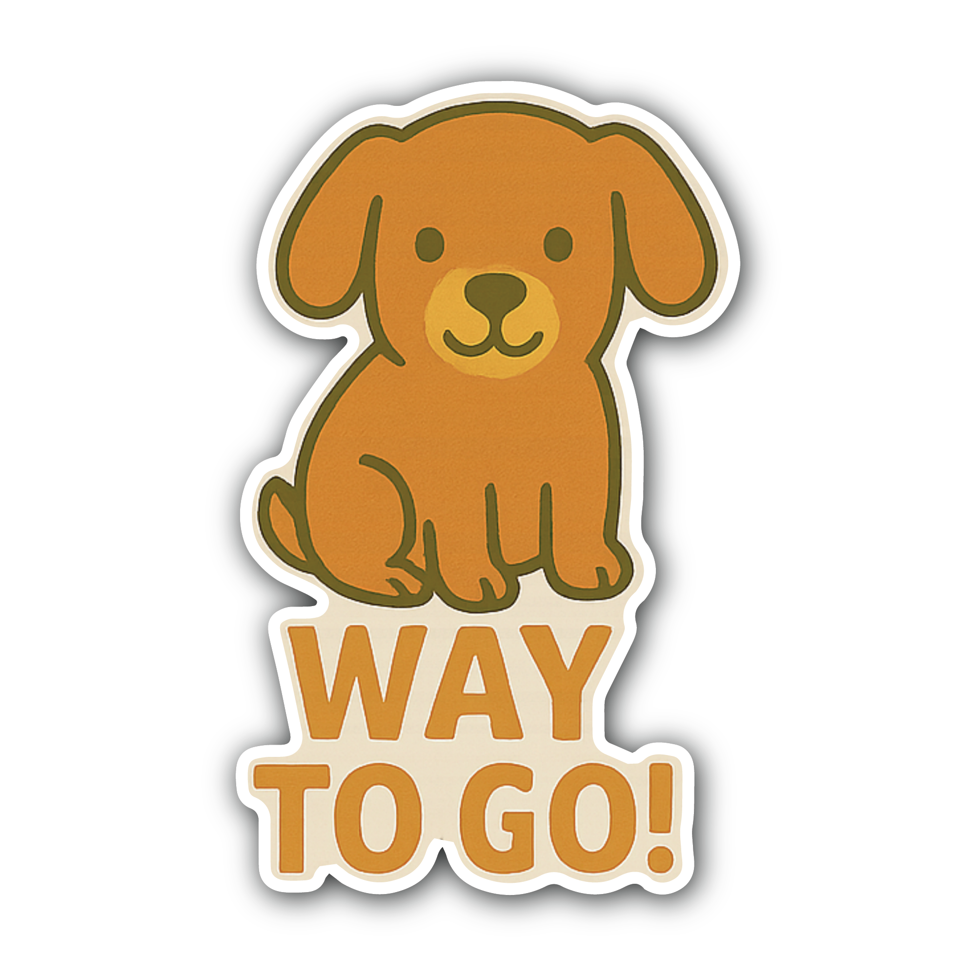WAY TO GO! Sticker, Waterproof Vinyl Decal Sticker Indoor Or Outdoor 2 (Pieces) 3" and 5"