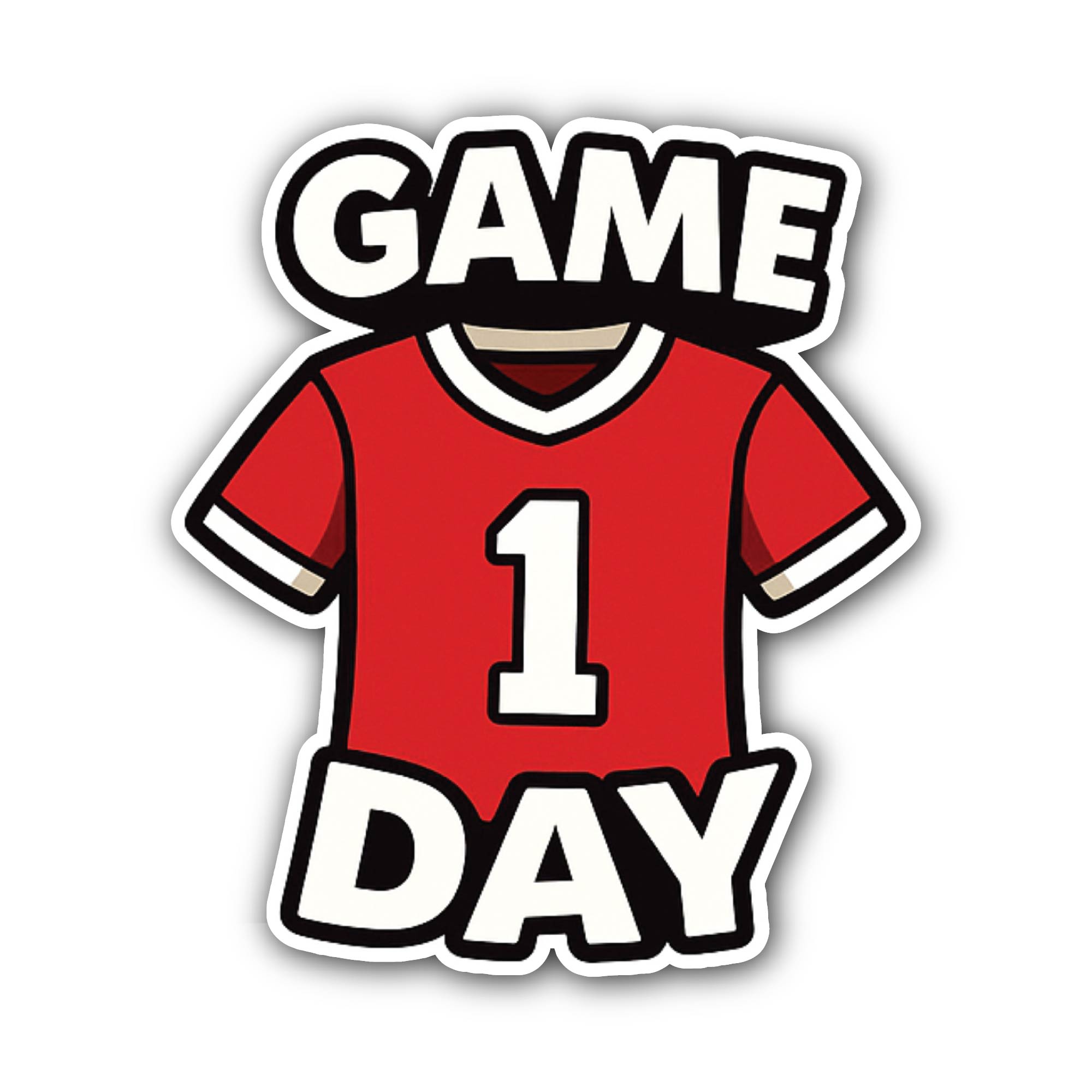 Game Day Sticker, Waterproof Vinyl Decal Sticker Indoor Or Outdoor 2 (Pieces) 3" and 5"