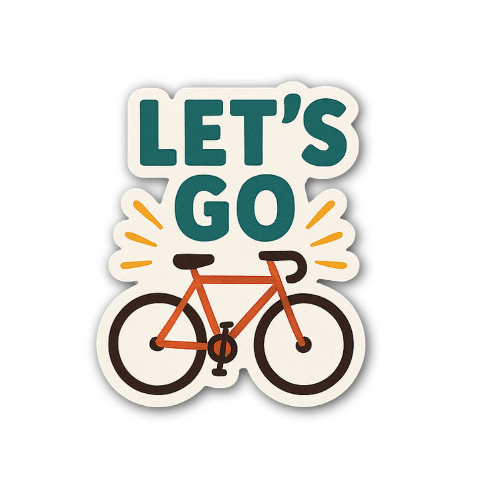 Let's Go Sticker, Waterproof Vinyl Decal Sticker Indoor Or Outdoor 2 (Pieces) 3" and 5"