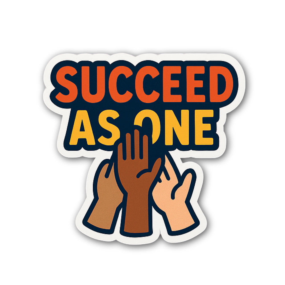 SUCCEED AS ONE Sticker, Waterproof Vinyl Decal Sticker Indoor Or Outdoor 2 (Pieces) 3" and 5"