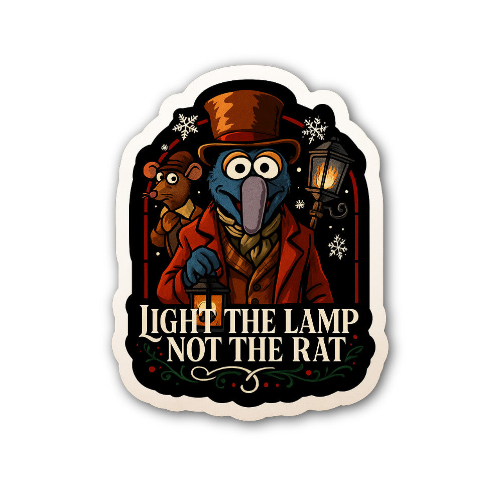 Light The Lamp Not The Rat Sticker, Waterproof Vinyl Decal Sticker Indoor Or Outdoor 2 (Pieces) 3" and 5"