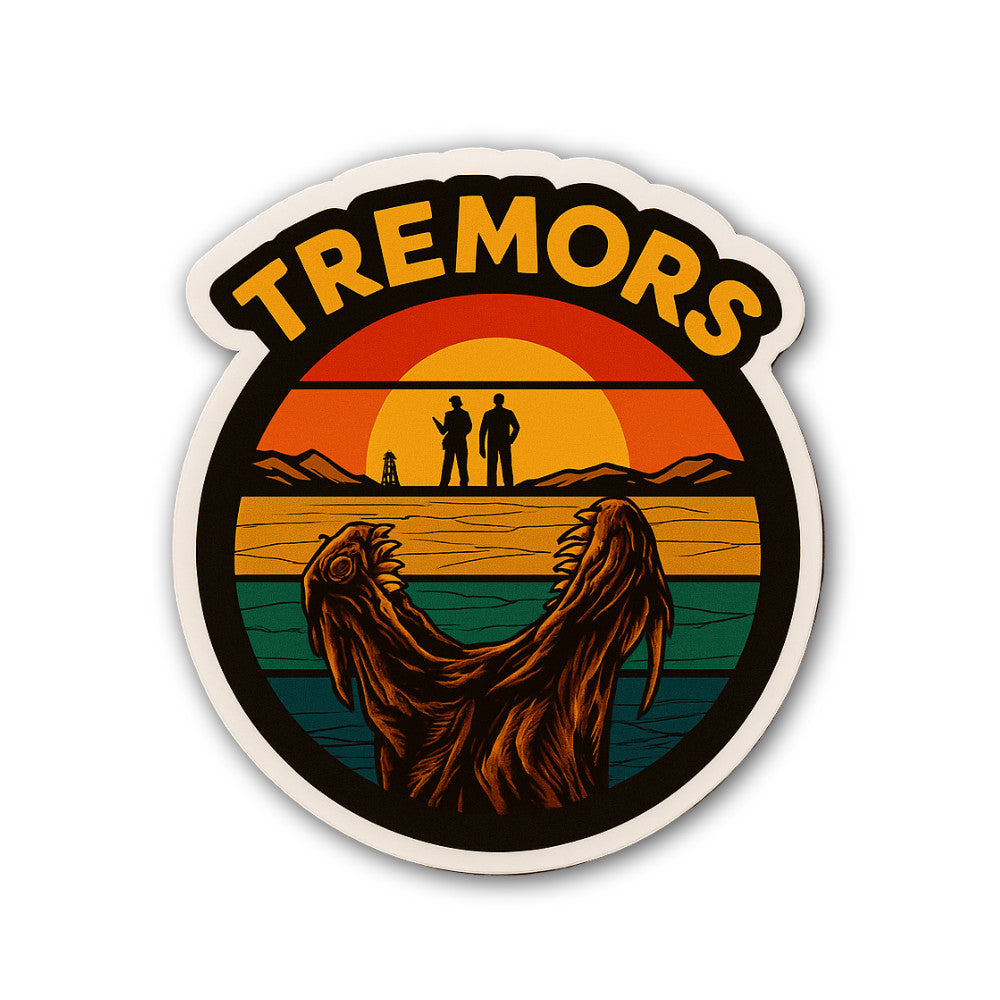 Tremors Sticker, Waterproof Vinyl Decal Sticker Indoor Or Outdoor 2 (Pieces) 3" and 5"