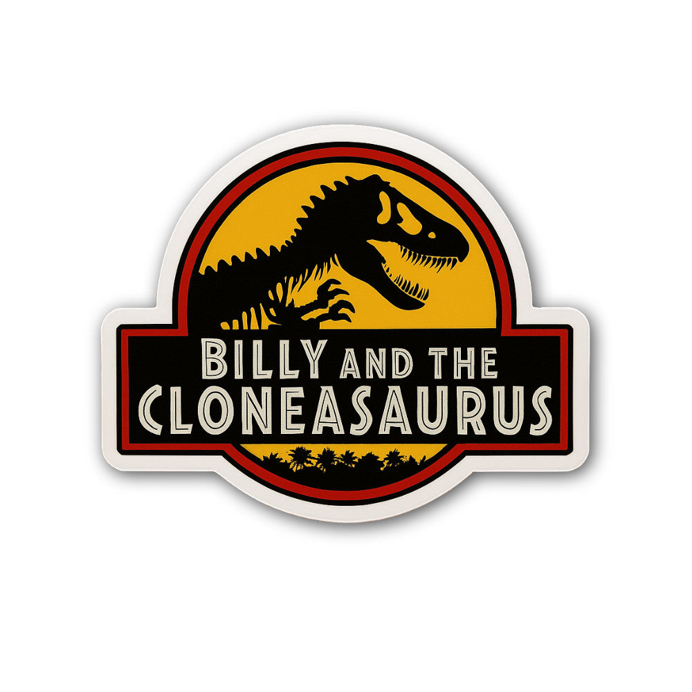 Billy and the Cloneasaurus Sticker, Waterproof Vinyl Decal Sticker Indoor Or Outdoor 2 (Pieces) 3" and 5"