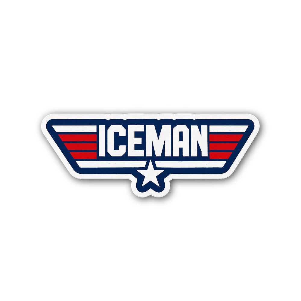 Iceman Sticker, Waterproof Vinyl Decal Sticker Indoor Or Outdoor 2 (Pieces) 3" and 5"
