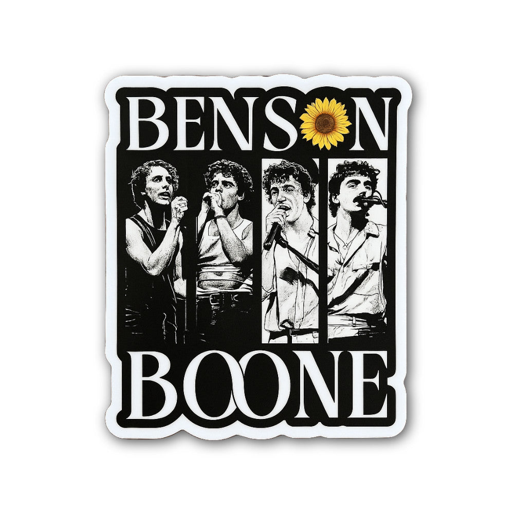 Benson Boone Sticker, Waterproof Vinyl Decal Sticker Indoor Or Outdoor 2 (Pieces) 3" and 5"