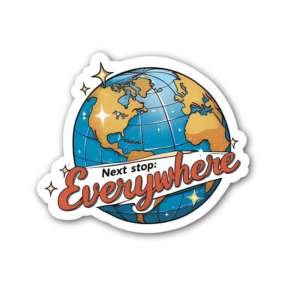 Everywhere Sticker, Waterproof Vinyl Decal Sticker Indoor Or Outdoor 2 (Pieces) 3" and 5"