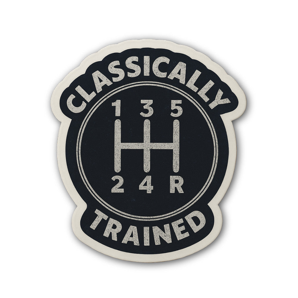 Classically Trained Sticker, Waterproof Vinyl Decal Sticker Indoor Or Outdoor 2 (Pieces) 3" and 5"