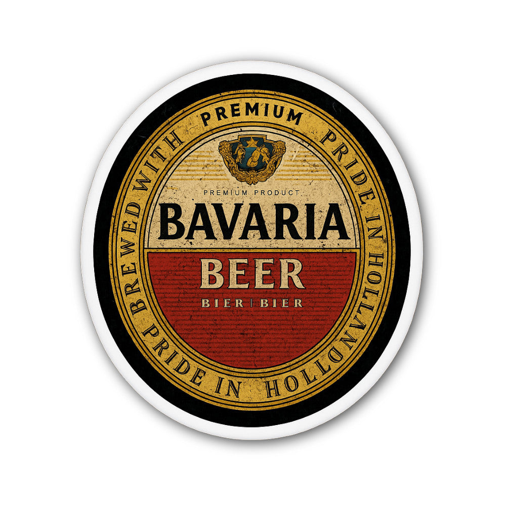 Bavaria Beer Sticker, Waterproof Vinyl Decal Sticker Indoor Or Outdoor 2 (Pieces) 3" and 5"