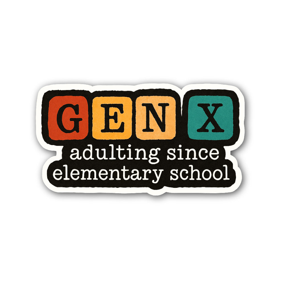 GEN X Sticker, Waterproof Vinyl Decal Sticker Indoor Or Outdoor 2 (Pieces) 3" and 5"