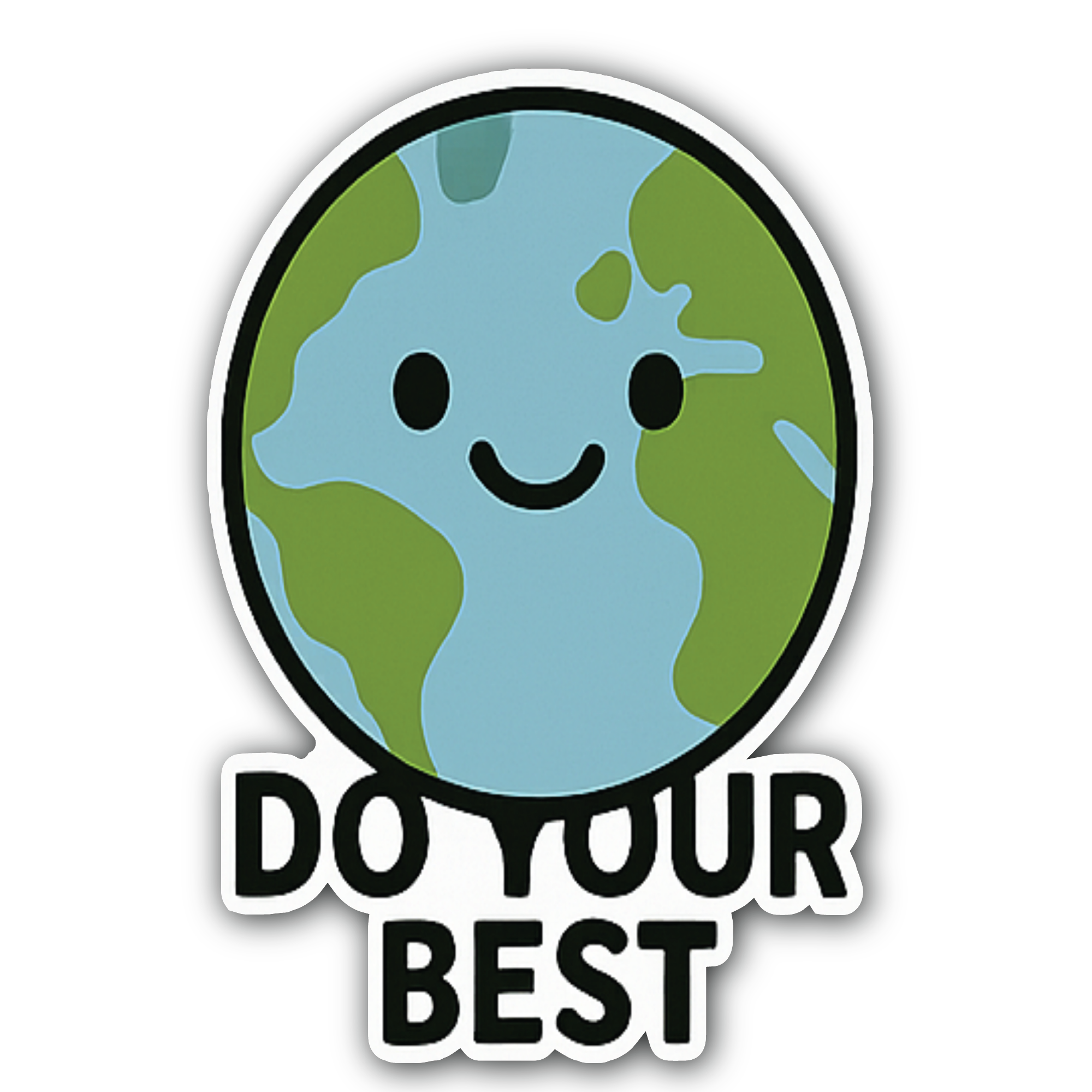 Do Your Best Sticker, Waterproof Vinyl Decal Sticker Indoor Or Outdoor 2 (Pieces) 3" and 5"