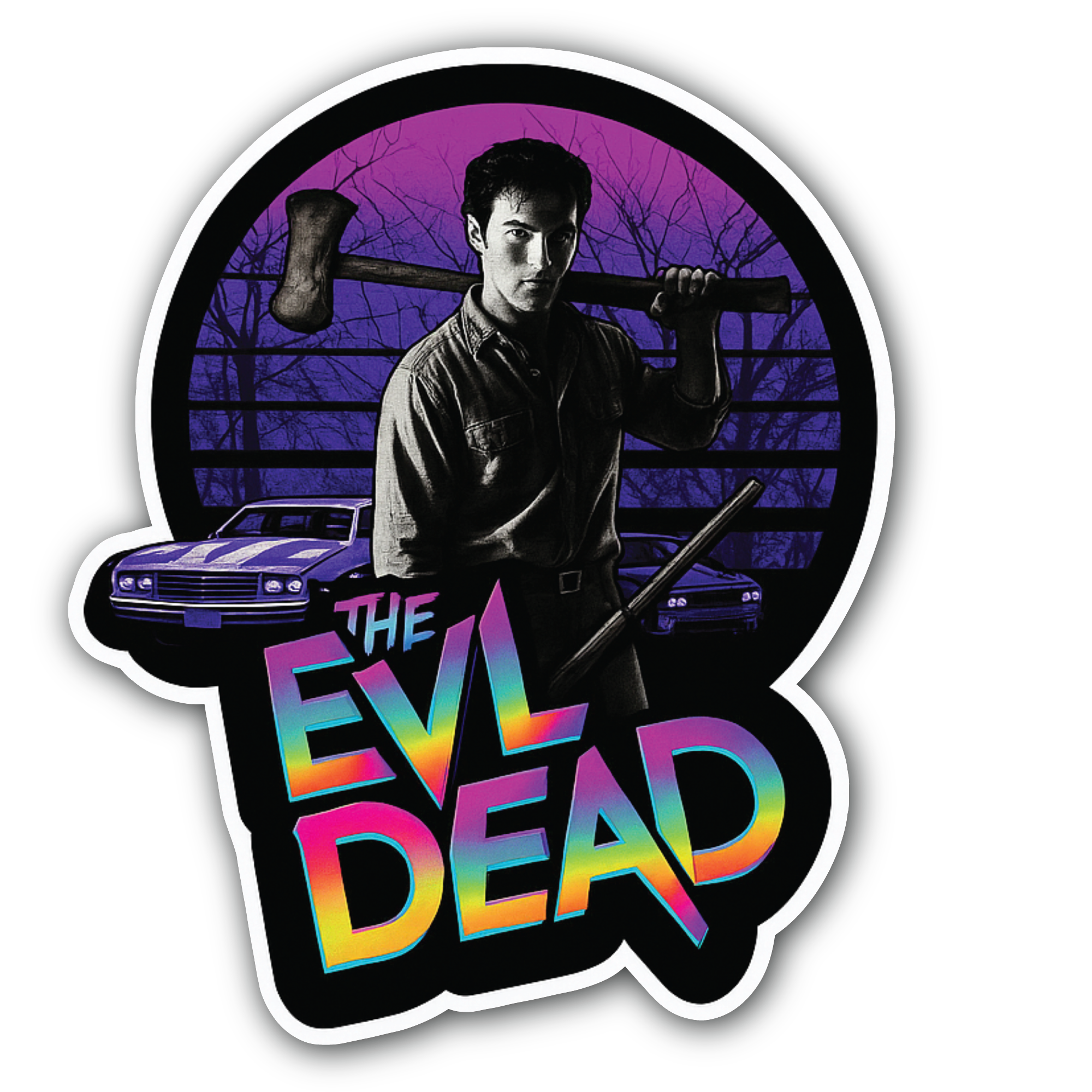 The Evl Dead Sticker, Waterproof Vinyl Decal Sticker Indoor Or Outdoor 2 (Pieces) 3" and 5"