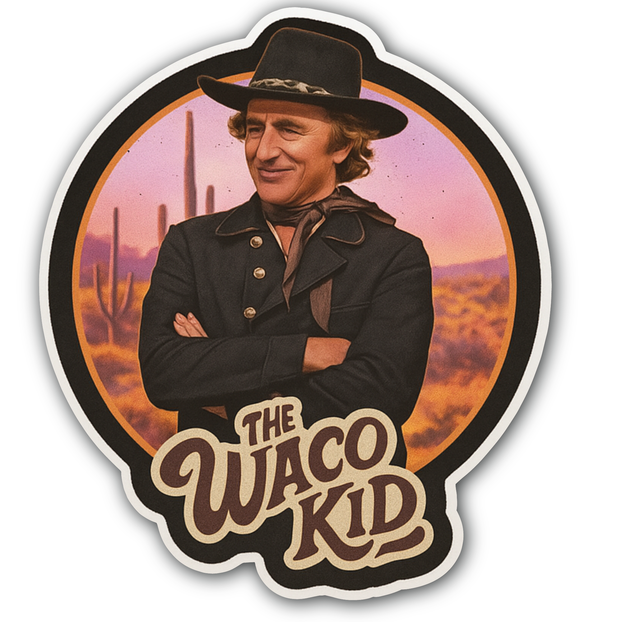 The Waco Kid Sticker, Waterproof Vinyl Decal Sticker Indoor Or Outdoor 2 (Pieces) 3" and 5"