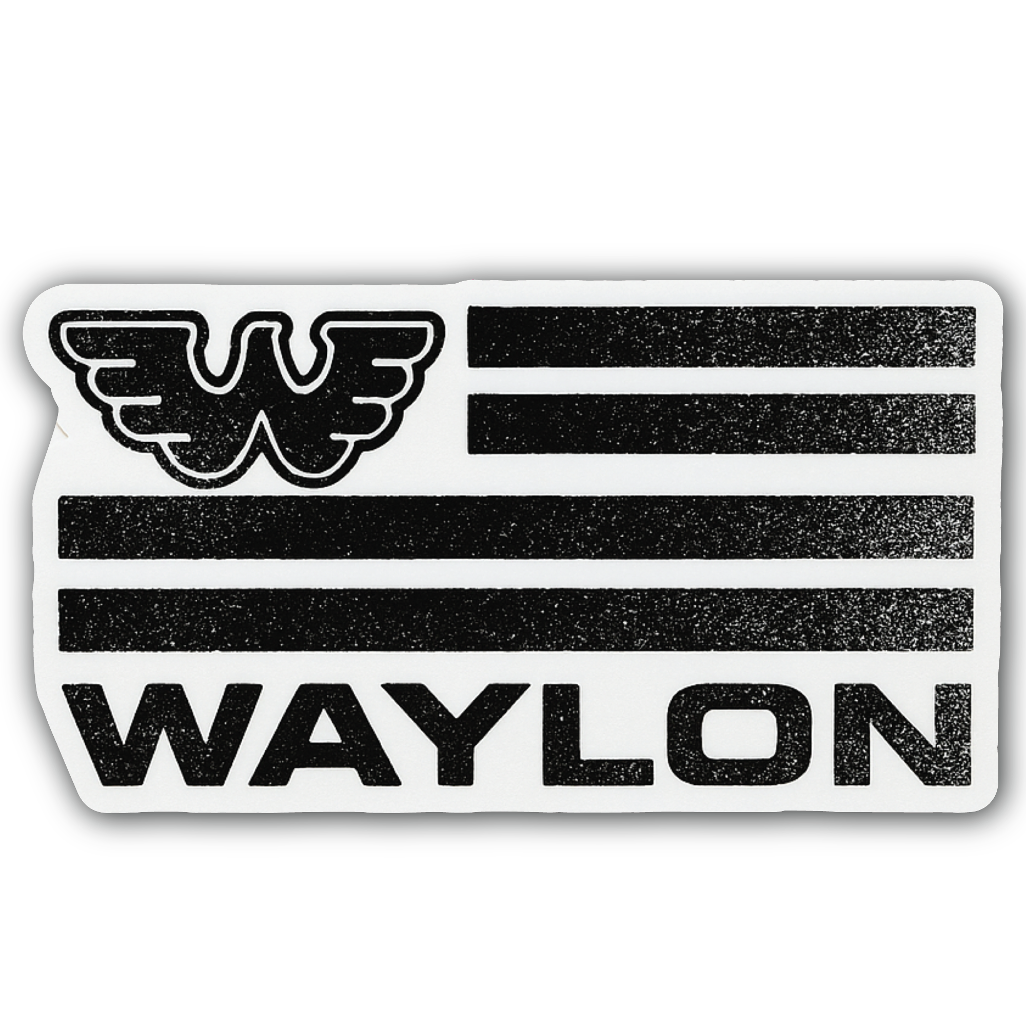 Waylon Sticker, Waterproof Vinyl Decal Sticker Indoor Or Outdoor 2 (Pieces) 3" and 5"