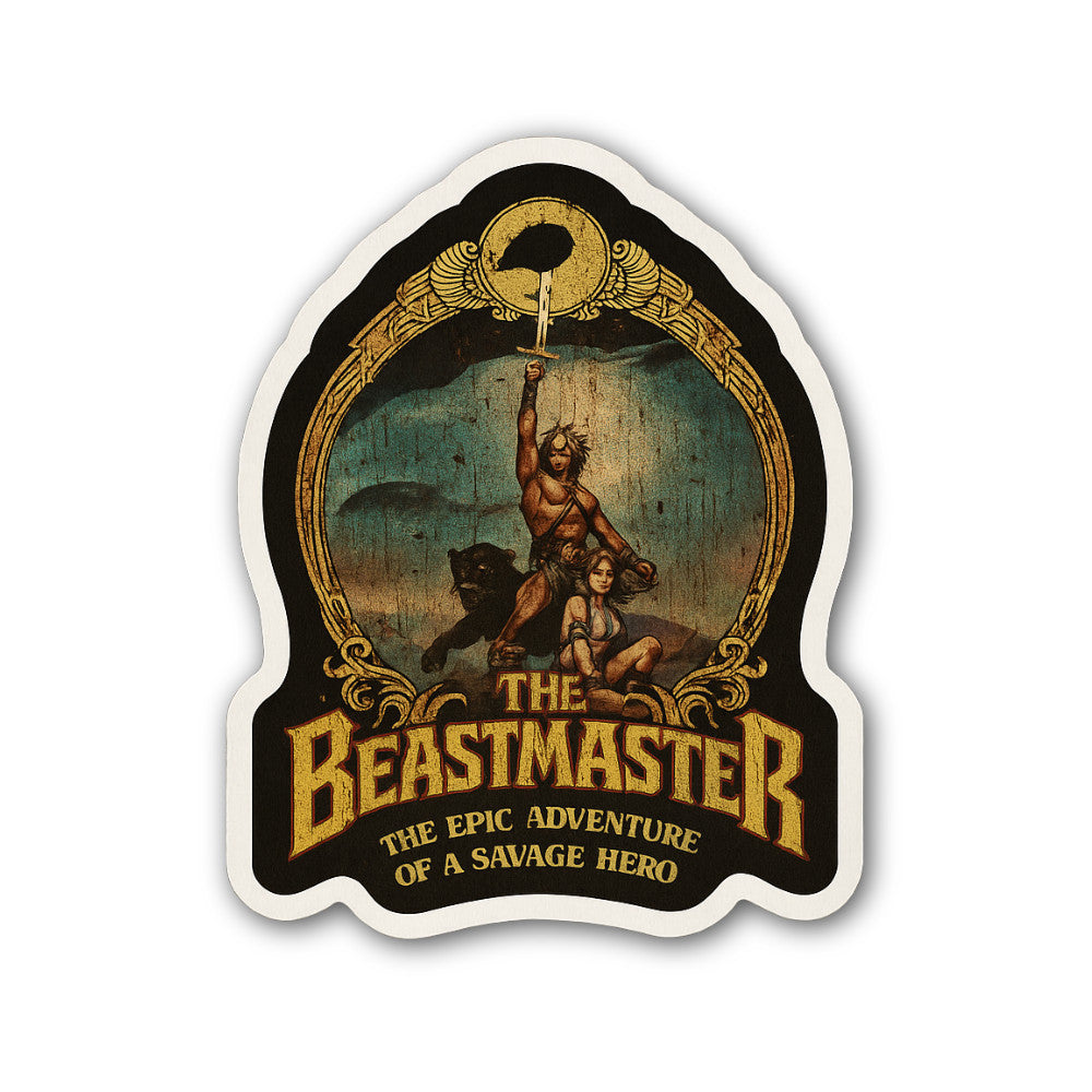 The Beastmaster Sticker, Waterproof Vinyl Decal Sticker Indoor Or Outdoor 2 (Pieces) 3" and 5"