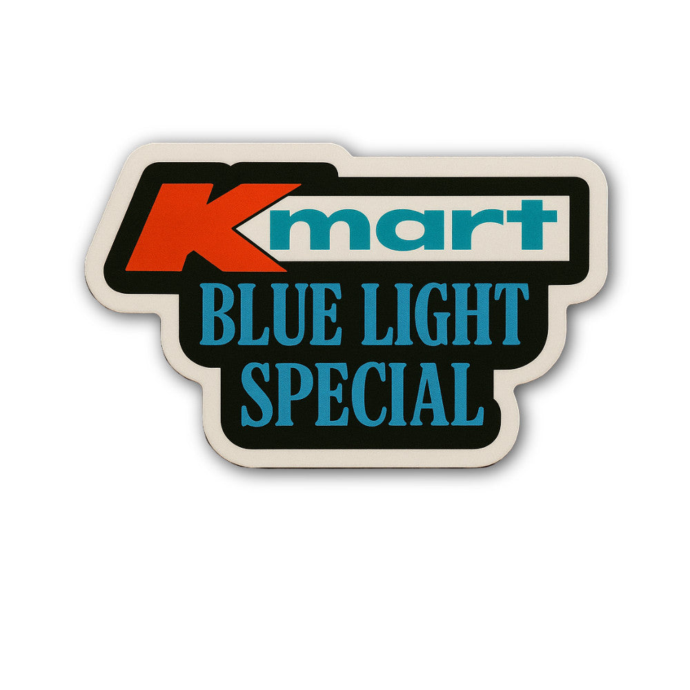 Kmart Blue Light Special Sticker, Waterproof Vinyl Decal Sticker Indoor Or Outdoor 2 (Pieces) 3" and 5"