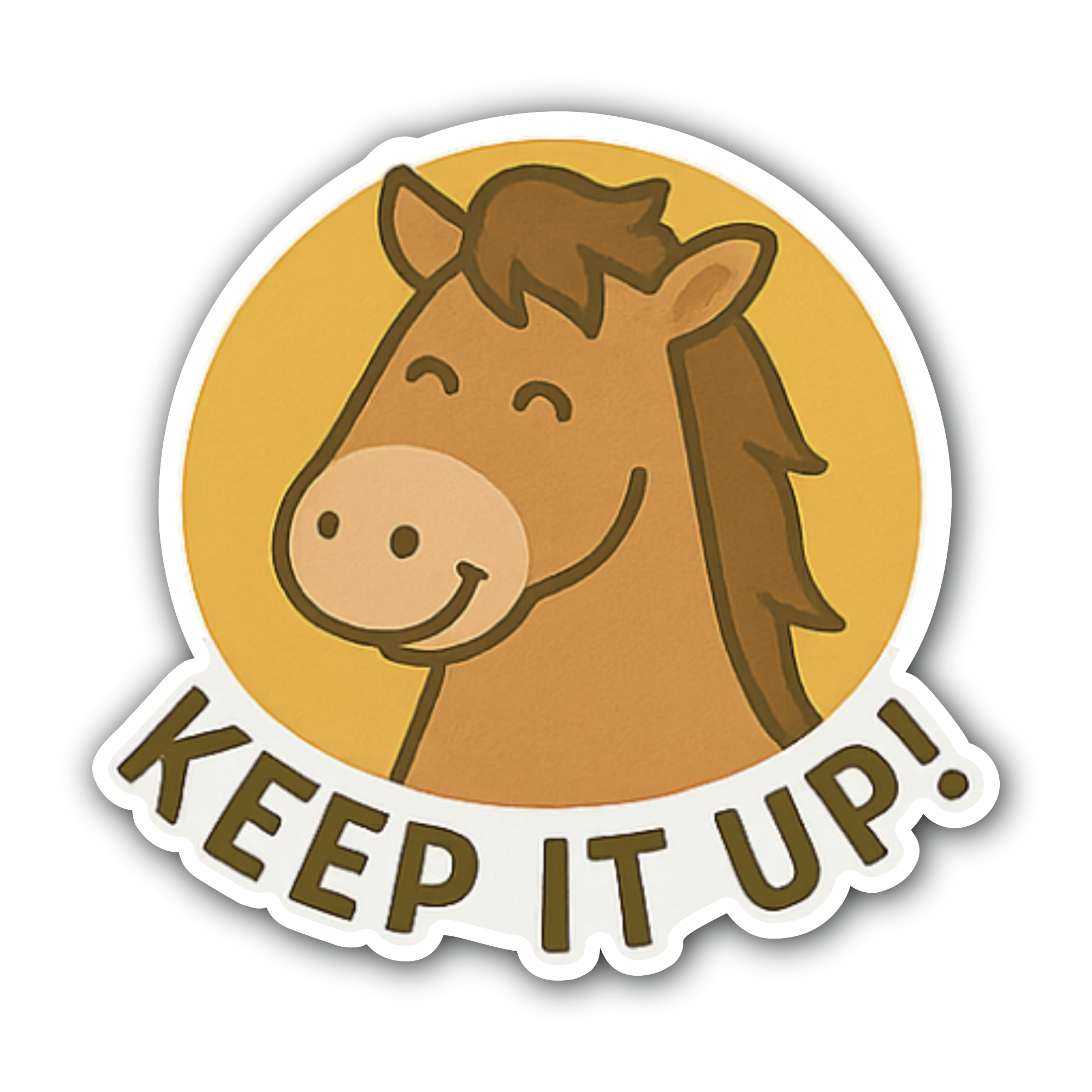 Keep IT UP Sticker, Waterproof Vinyl Decal Sticker Indoor Or Outdoor 2 (Pieces) 3" and 5"
