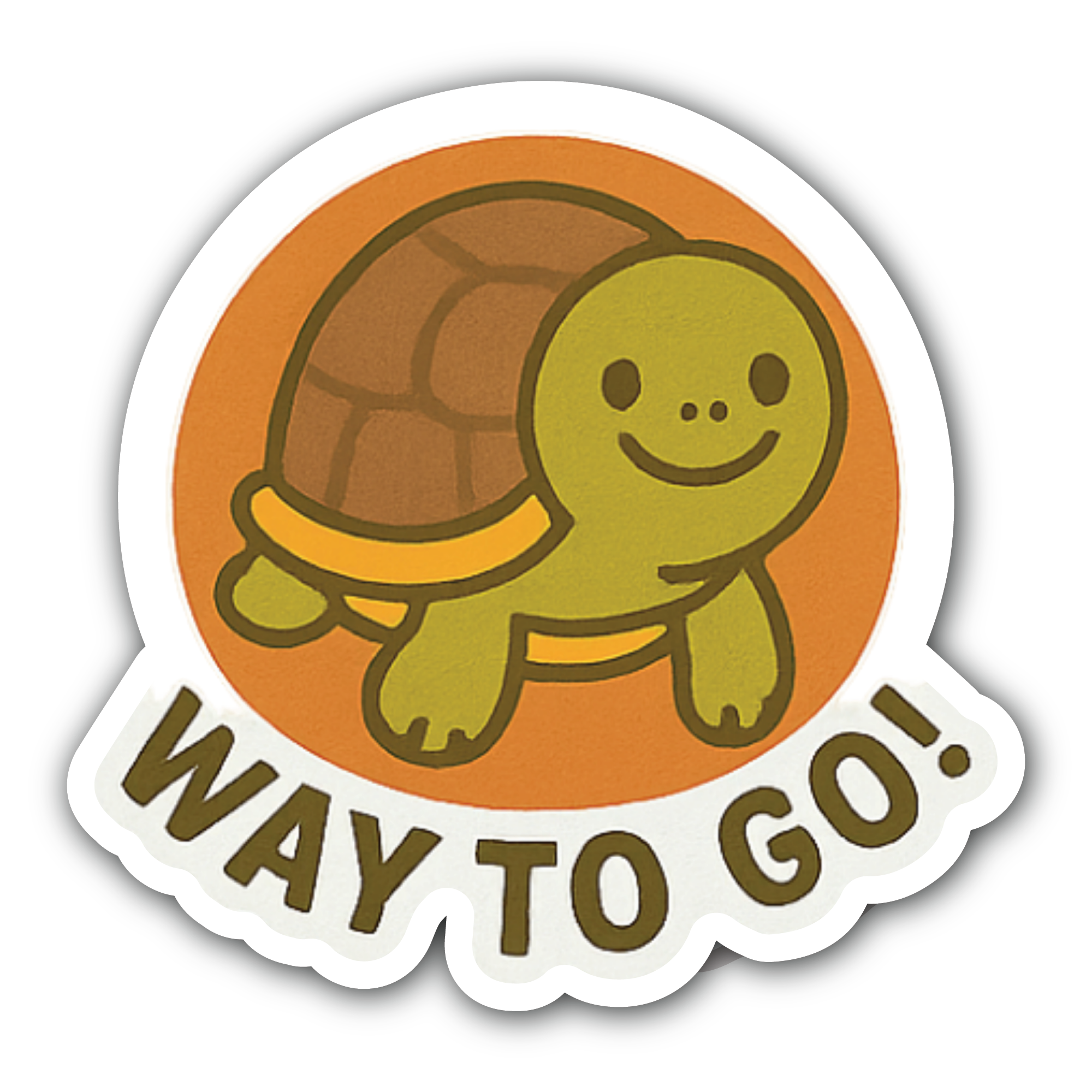 Way to GO Baby Turtles Sticker, Waterproof Vinyl Decal Sticker Indoor Or Outdoor 2 (Pieces) 3" and 5"