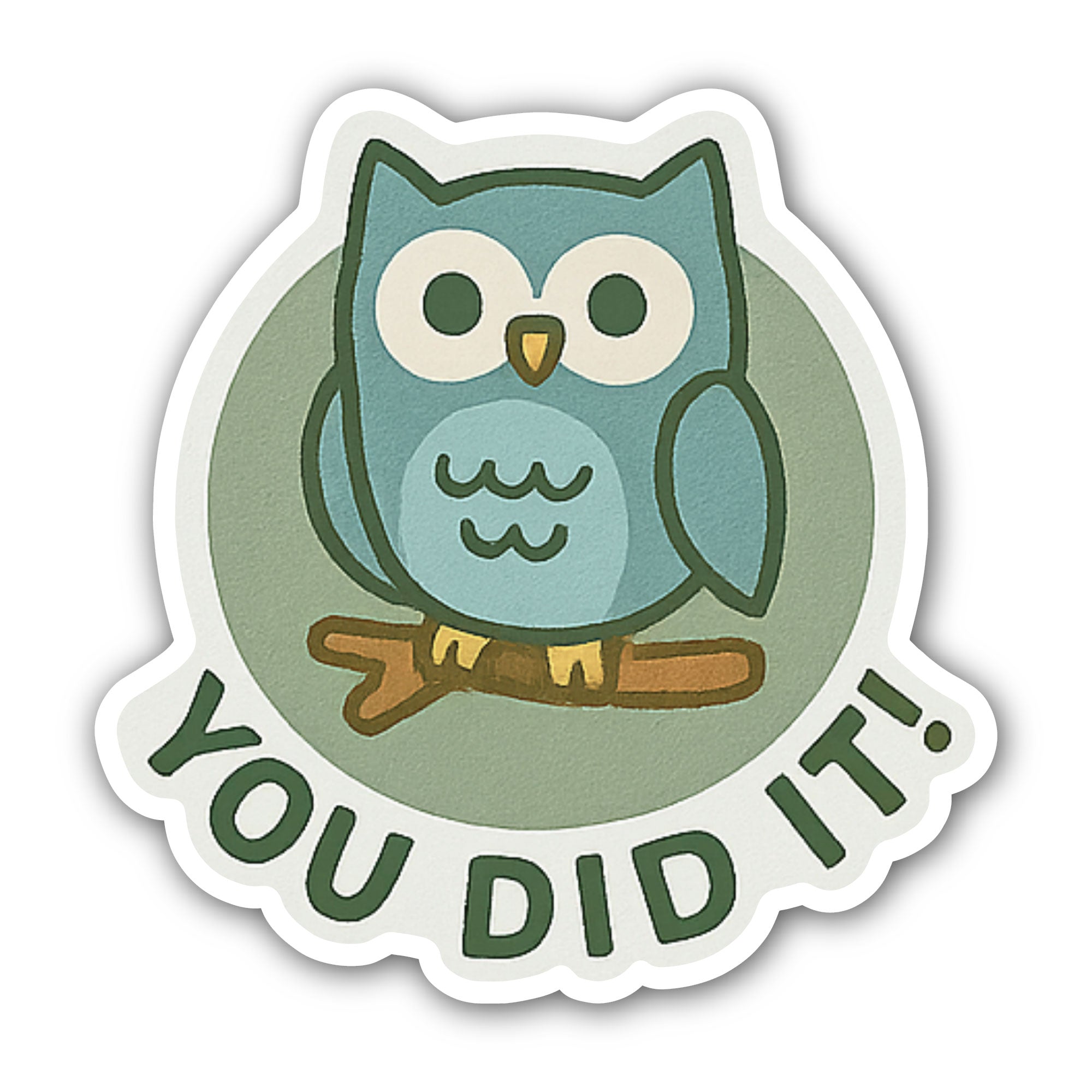 You DID IT Sticker, Waterproof Vinyl Decal Sticker Indoor Or Outdoor 2 (Pieces) 3" and 5"