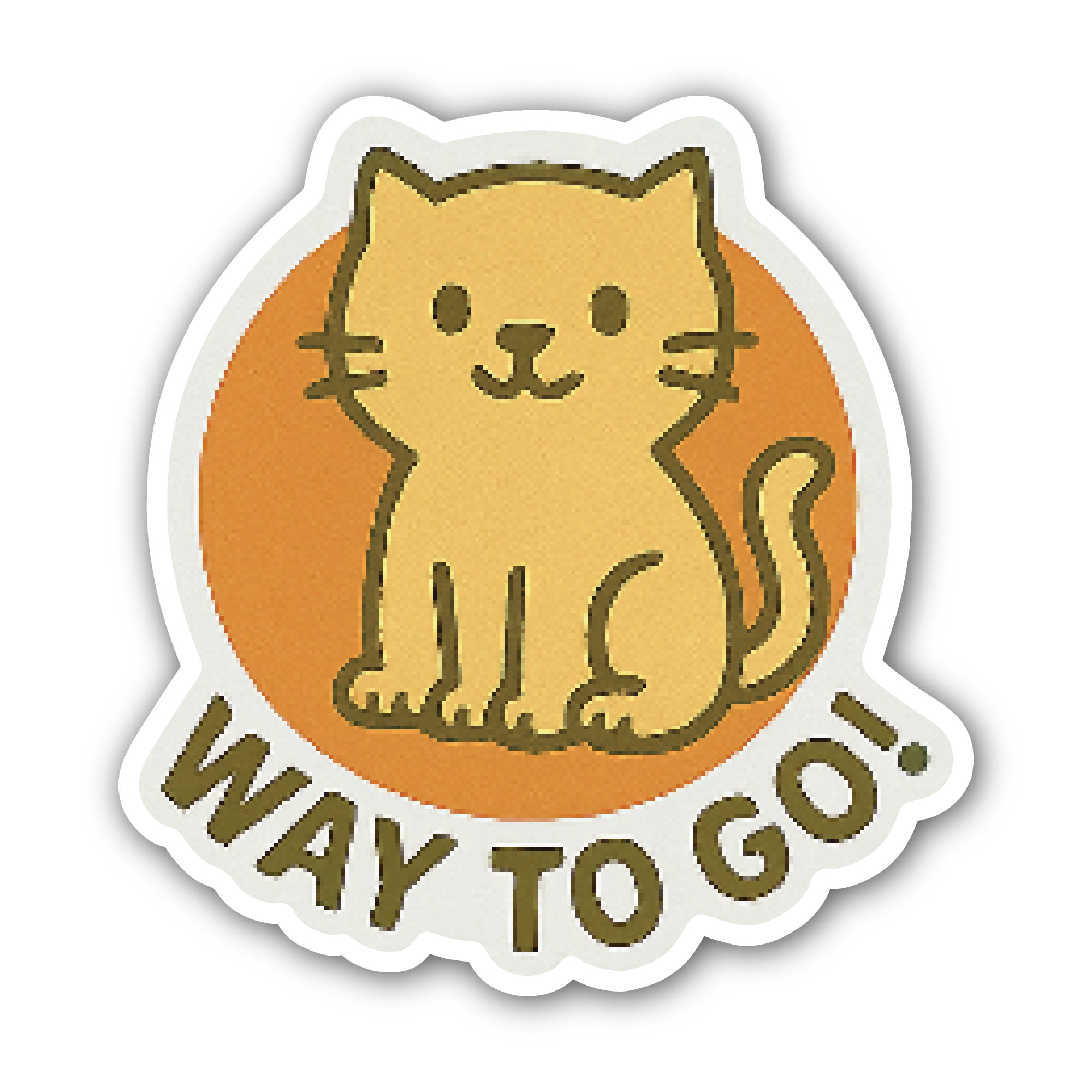 Way to GO! Sticker, Waterproof Vinyl Decal Sticker Indoor Or Outdoor 2 (Pieces) 3" and 5"
