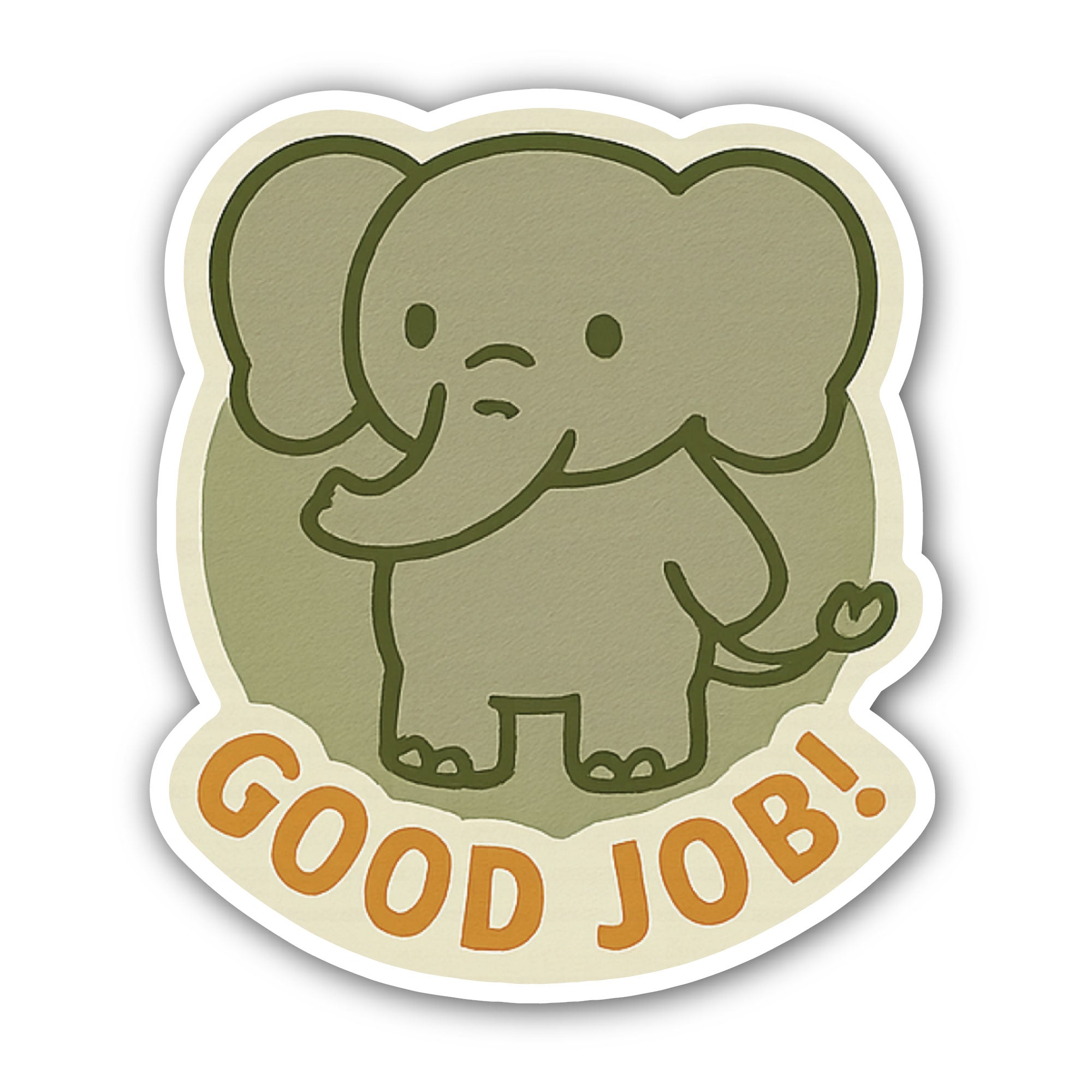 Elephant Sticker, Waterproof Vinyl Decal Sticker Indoor Or Outdoor 2 (Pieces) 3" and 5"