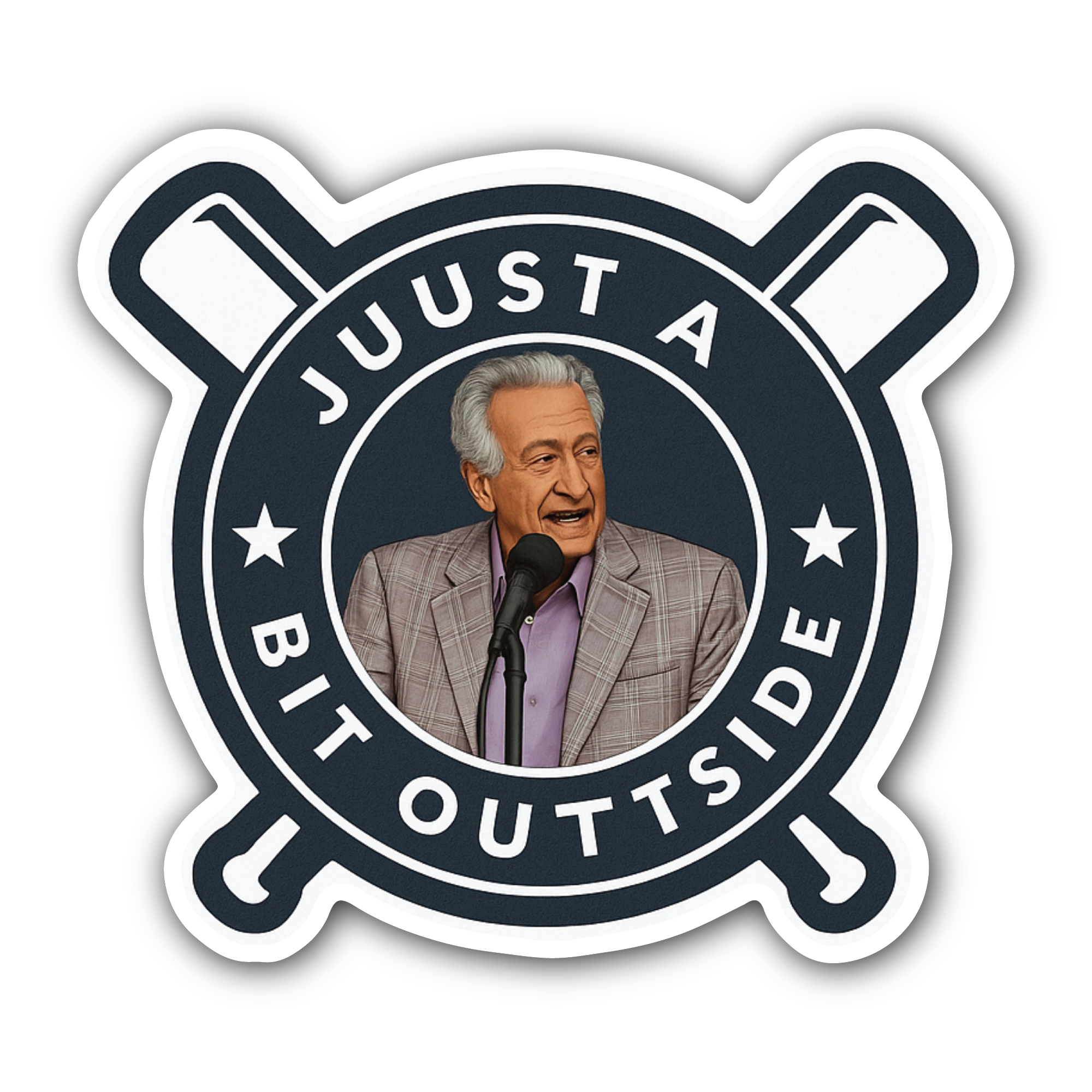 JUUST A BIT OUTTSIDE Sticker, Waterproof Vinyl Decal Sticker Indoor Or Outdoor 2 (Pieces) 3" and 5"