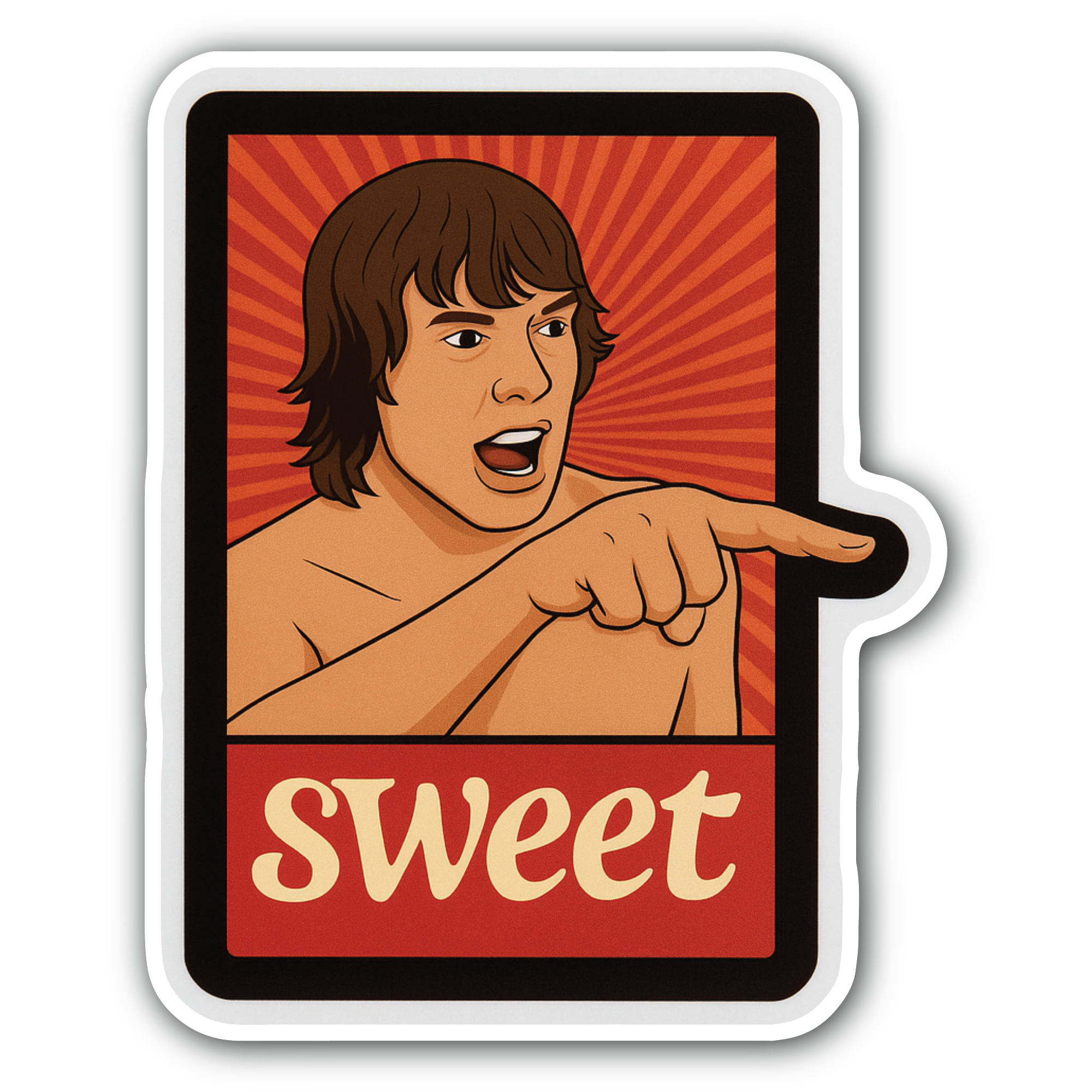 Sweet Sticker, Waterproof Vinyl Decal Sticker Indoor Or Outdoor 2 (Pieces) 3" and 5"