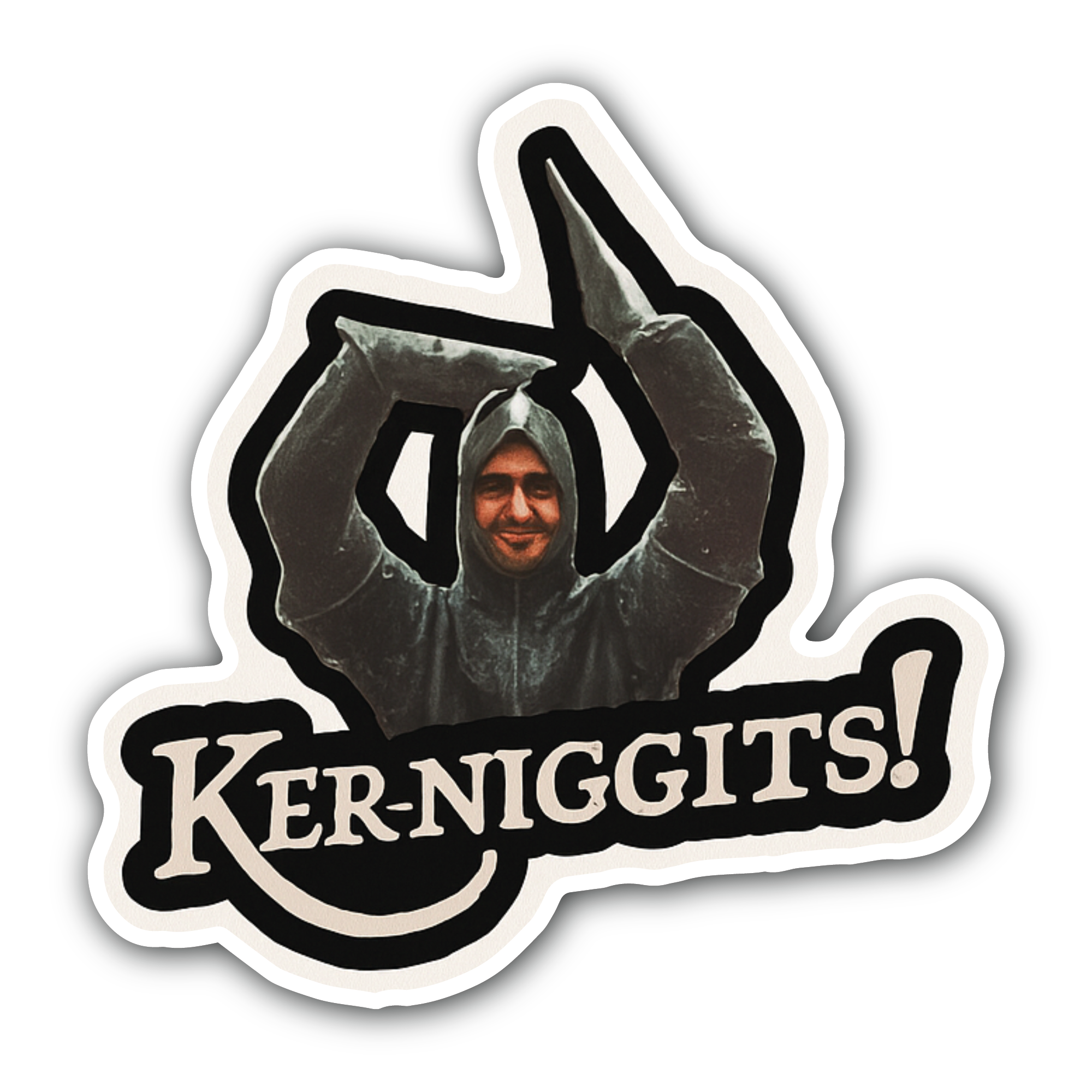KER-NIGGITS! Sticker, Waterproof Vinyl Decal Sticker Indoor Or Outdoor 2 (Pieces) 3" and 5"