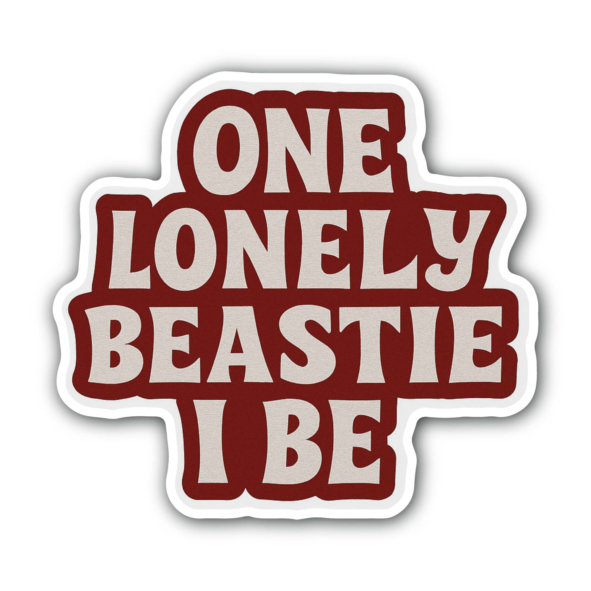 ONE Lonely Beastie IBE Sticker, Waterproof Vinyl Decal Sticker Indoor Or Outdoor 2 (Pieces) 3" and 5"