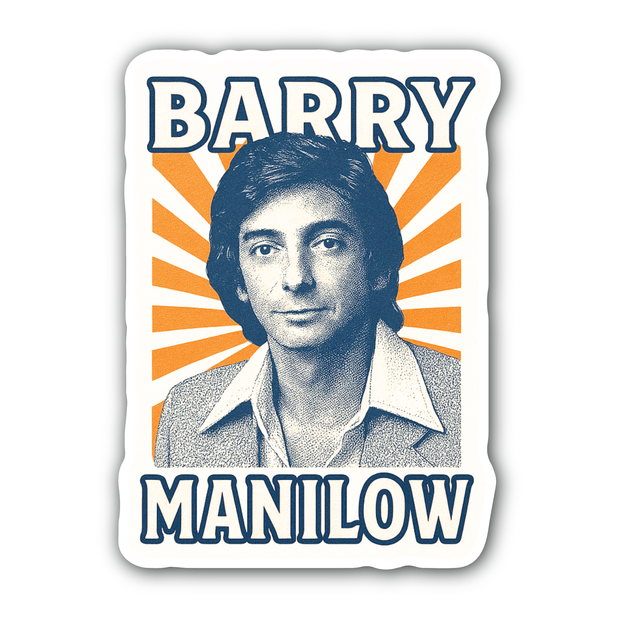 BARRY MANILOW Sticker, Waterproof Vinyl Decal Sticker Indoor Or Outdoor 2 (Pieces) 3" and 5"