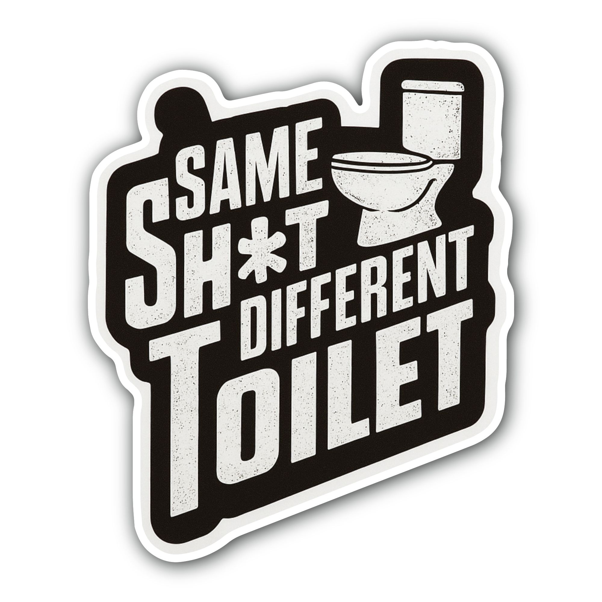 Toilet Sticker, Waterproof Vinyl Decal Sticker Indoor Or Outdoor 2 (Pieces) 3" and 5"
