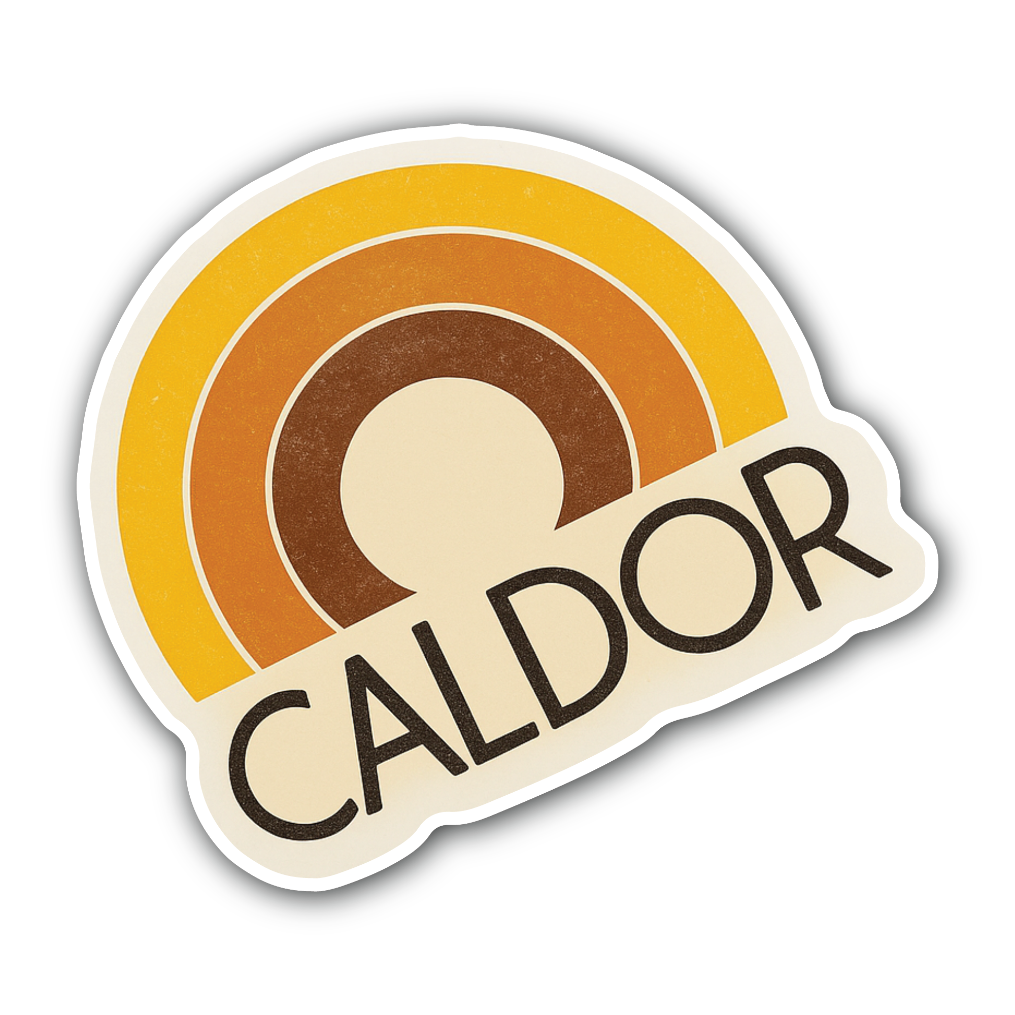 CALDOR Sticker, Waterproof Vinyl Decal Sticker Indoor Or Outdoor 2 (Pieces) 3" and 5"