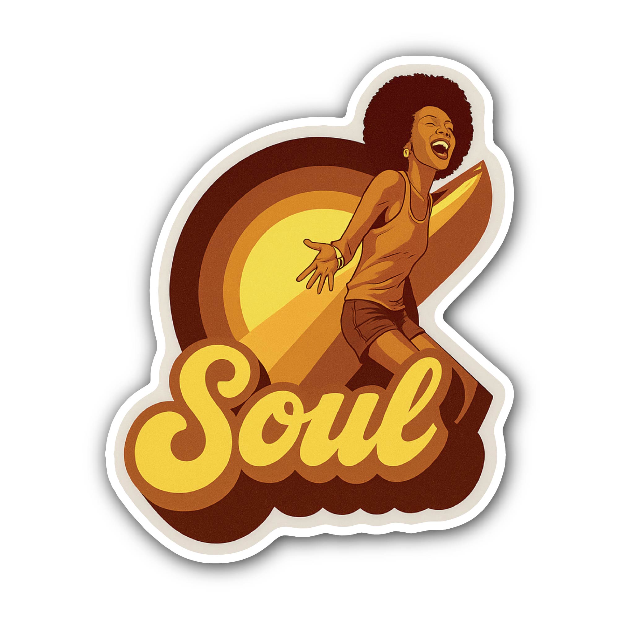 Soul Sticker, Waterproof Vinyl Decal Sticker Indoor Or Outdoor 2 (Pieces) 3" and 5"