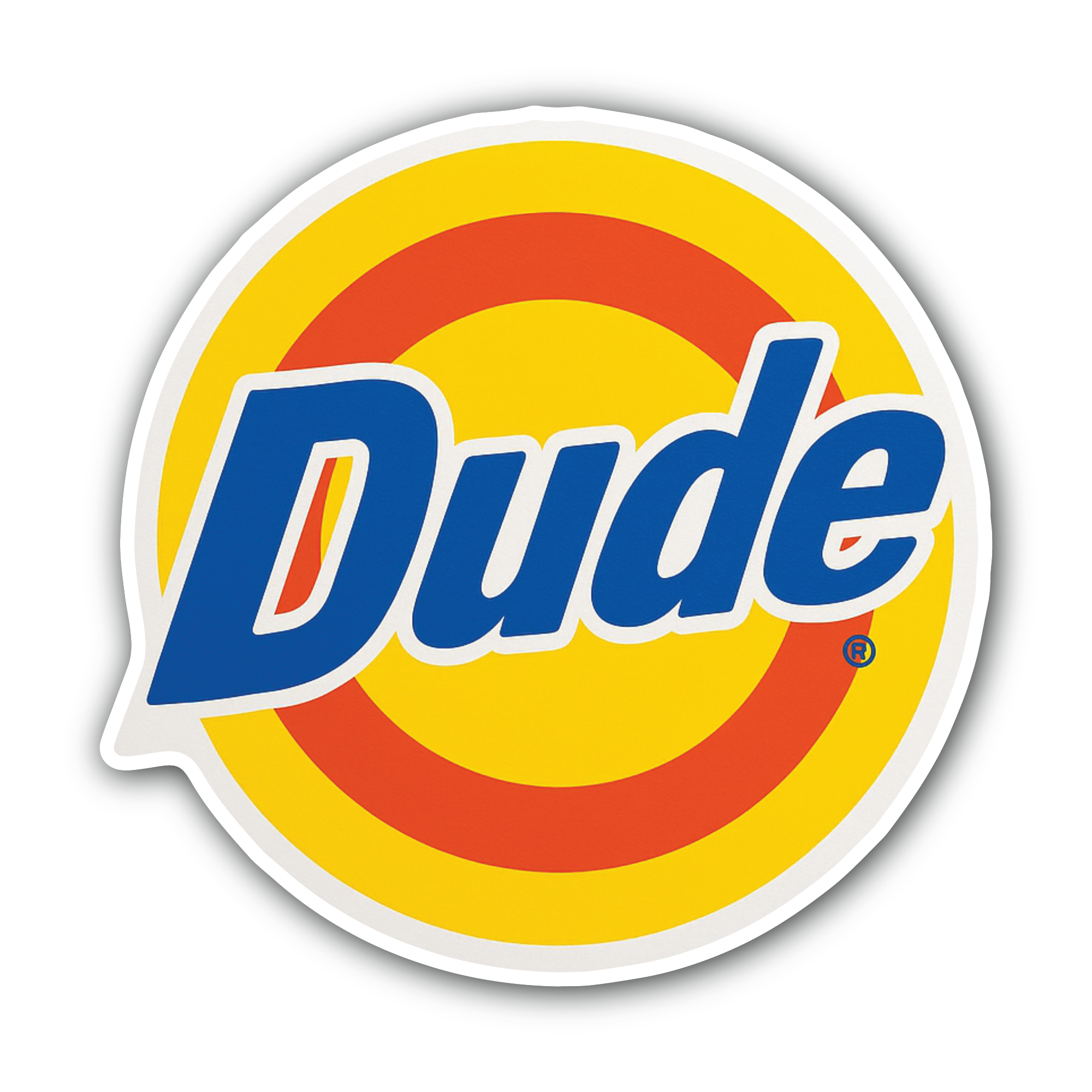 Dude Sticker, Waterproof Vinyl Decal Sticker Indoor Or Outdoor 2 (Pieces) 3" and 5"