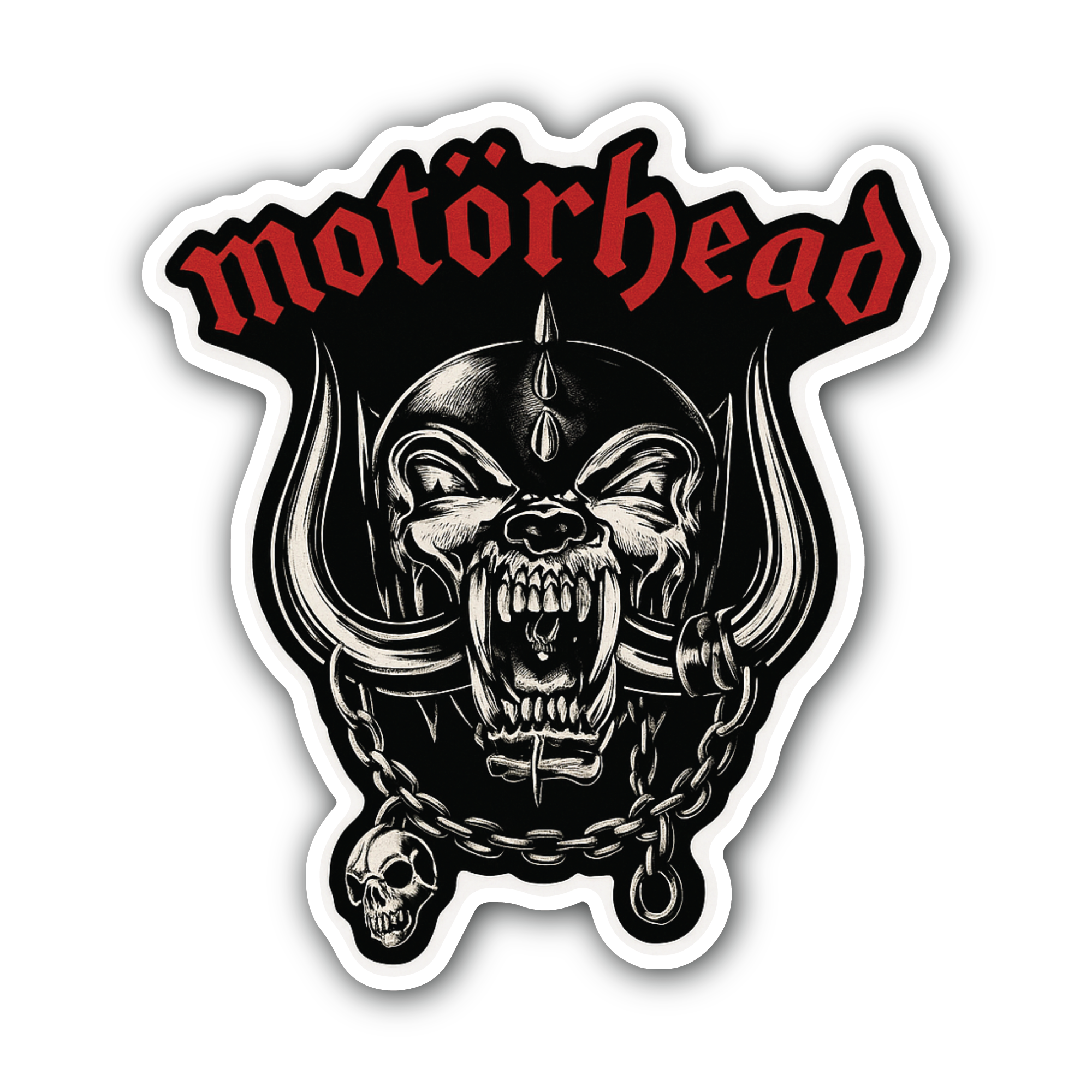 Motorhead Sticker, Waterproof Vinyl Decal Sticker Indoor Or Outdoor 2 (Pieces) 3" and 5"