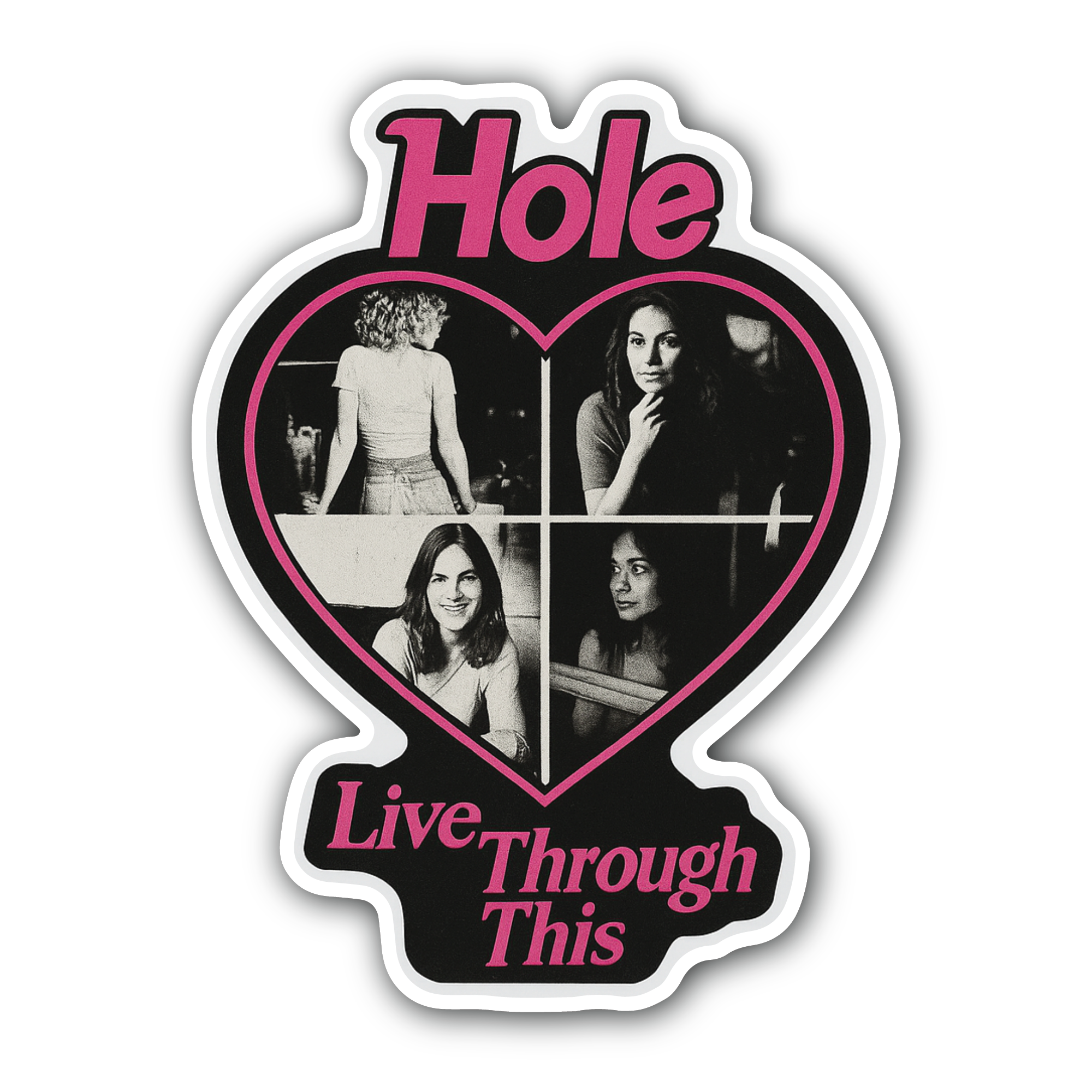 Hole Live Through This Sticker, Waterproof Vinyl Decal Sticker Indoor Or Outdoor 2 (Pieces) 3" and 5"