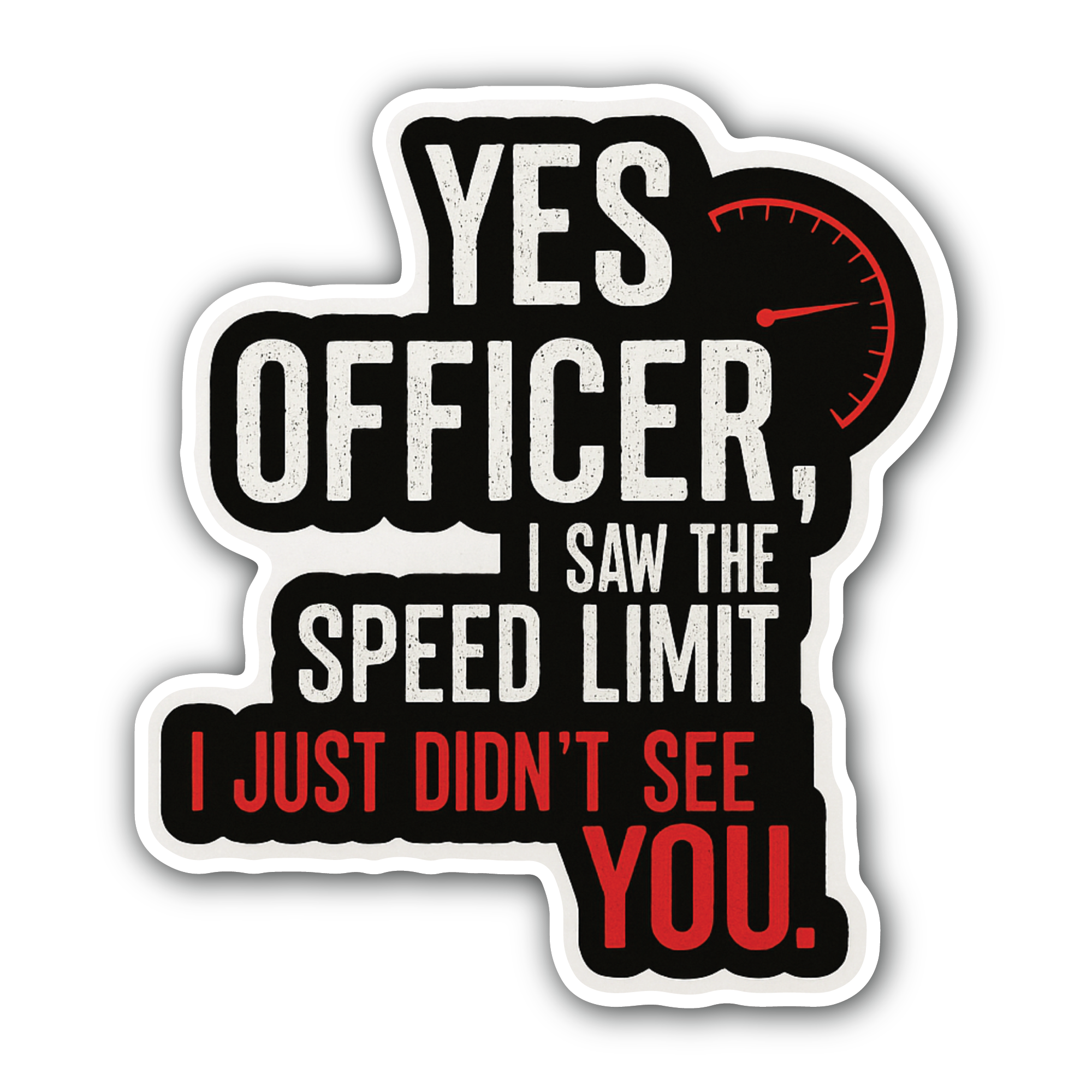 YES Officer Sticker, Waterproof Vinyl Decal Sticker Indoor Or Outdoor 2 (Pieces) 3" and 5"