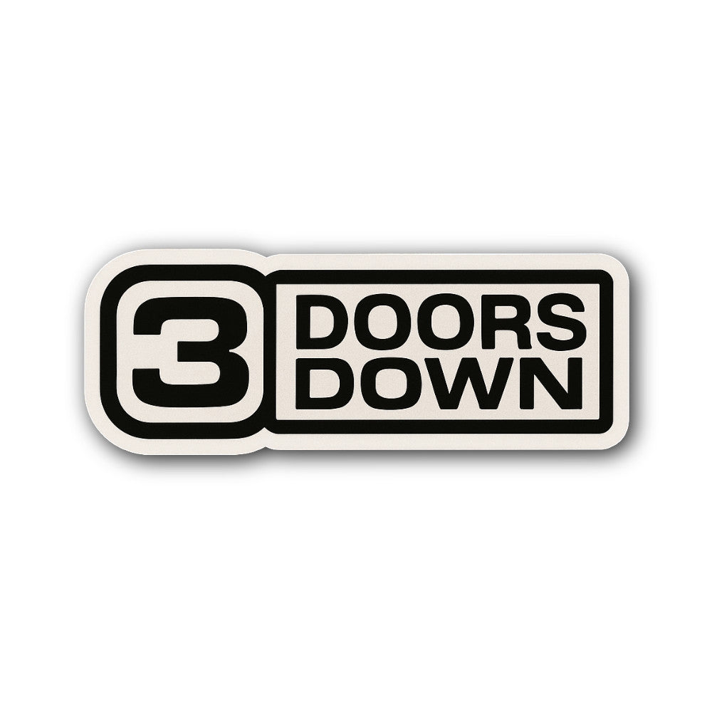 3 Doors Down Sticker, Waterproof Vinyl Decal Sticker Indoor Or Outdoor 2 (Pieces) 3" and 5"