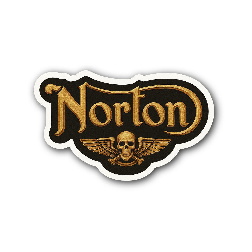Norton Sticker, Waterproof Vinyl Decal Sticker Indoor Or Outdoor 2 (Pieces) 3" and 5"