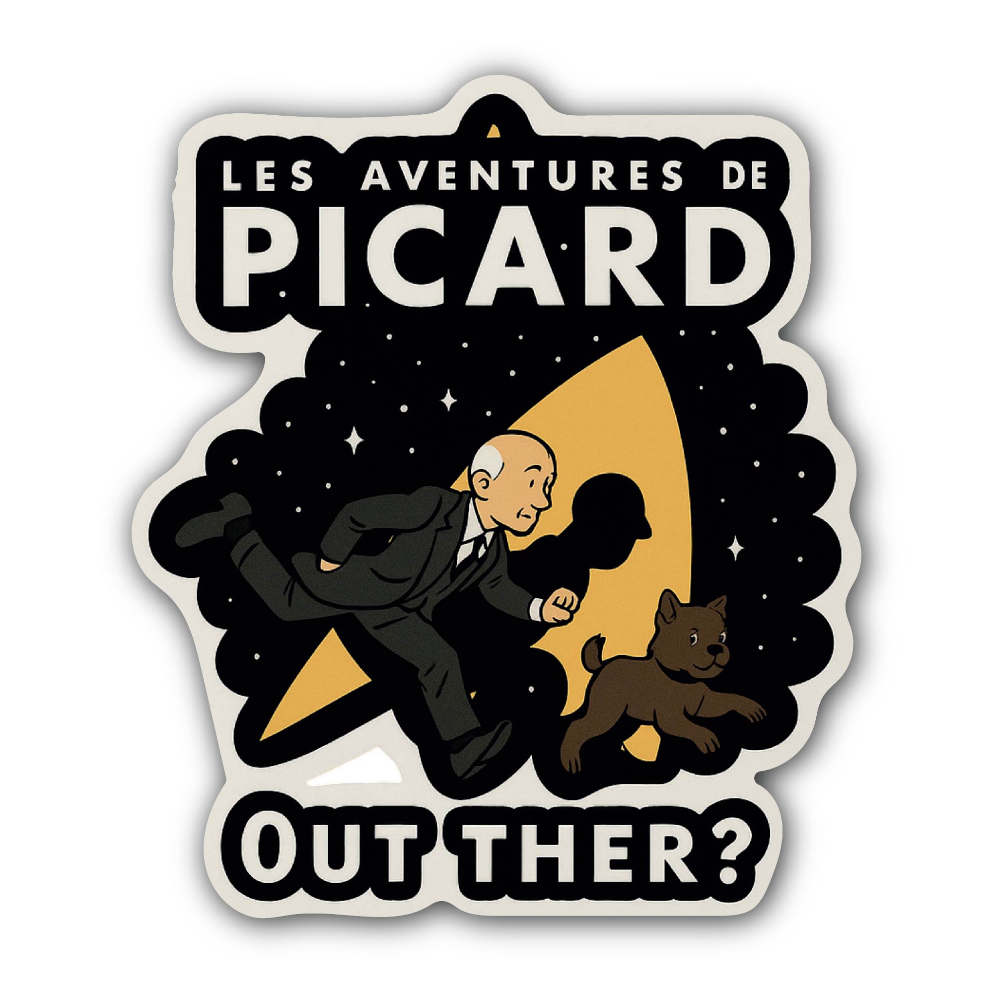 Les Aventures de Picard Sticker, Waterproof Vinyl Decal Sticker Indoor Or Outdoor 2 (Pieces) 3" and 5"