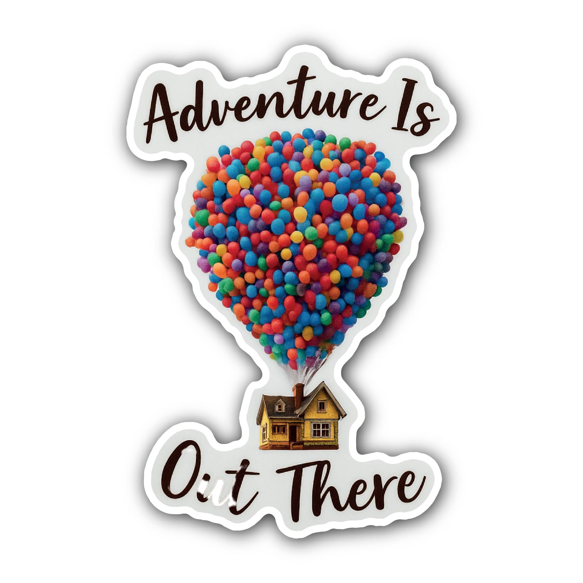 Adventure is Out There Sticker, Waterproof Vinyl Decal Sticker Indoor Or Outdoor 2 (Pieces) 3" and 5"
