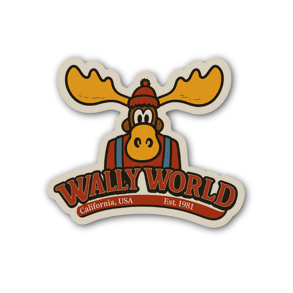 WALLY WORLD Sticker, Waterproof Vinyl Decal Sticker Indoor Or Outdoor 2 (Pieces) 3" and 5"