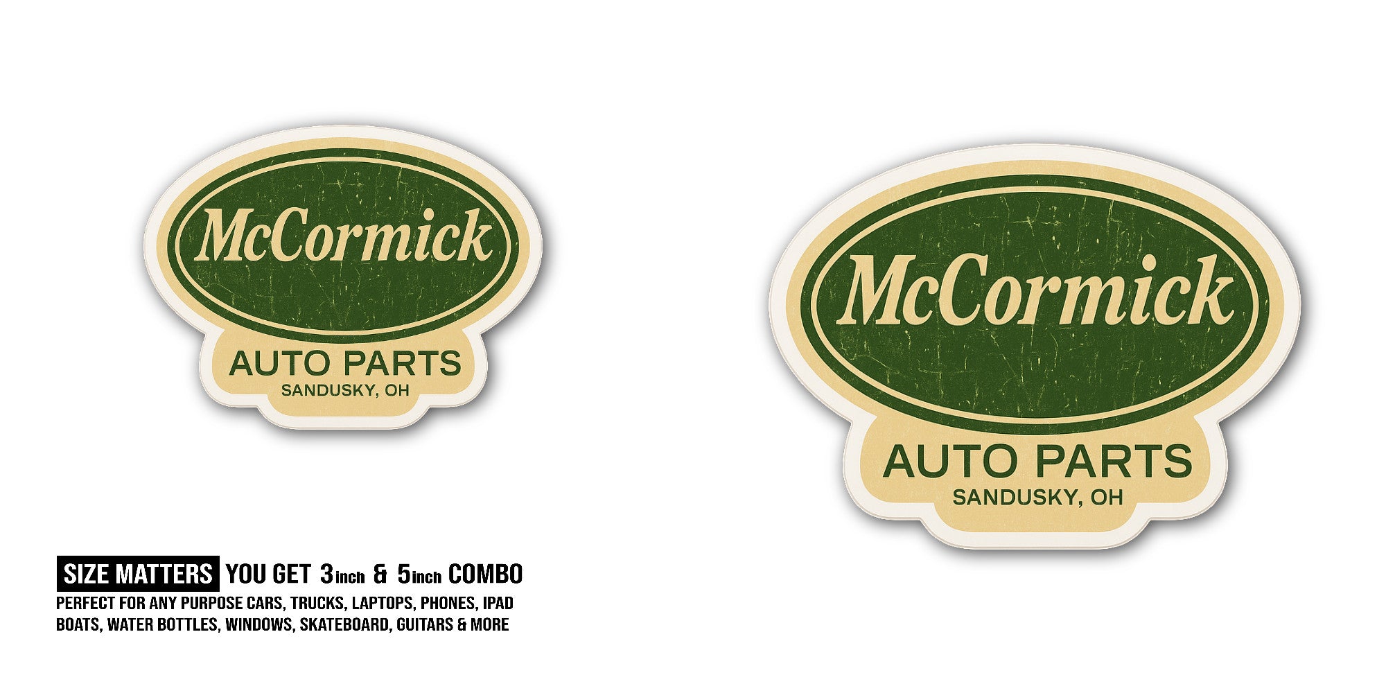 McCormick Sticker, Waterproof Vinyl Decal Sticker Indoor Or Outdoor 2 (Pieces) 3" and 5"