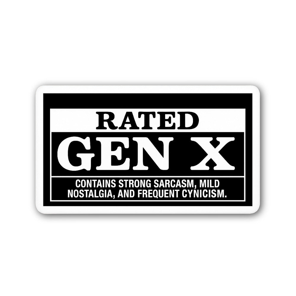 X Rated Sticker, Waterproof Vinyl Decal Sticker Indoor Or Outdoor 2 (Pieces) 3" and 5"